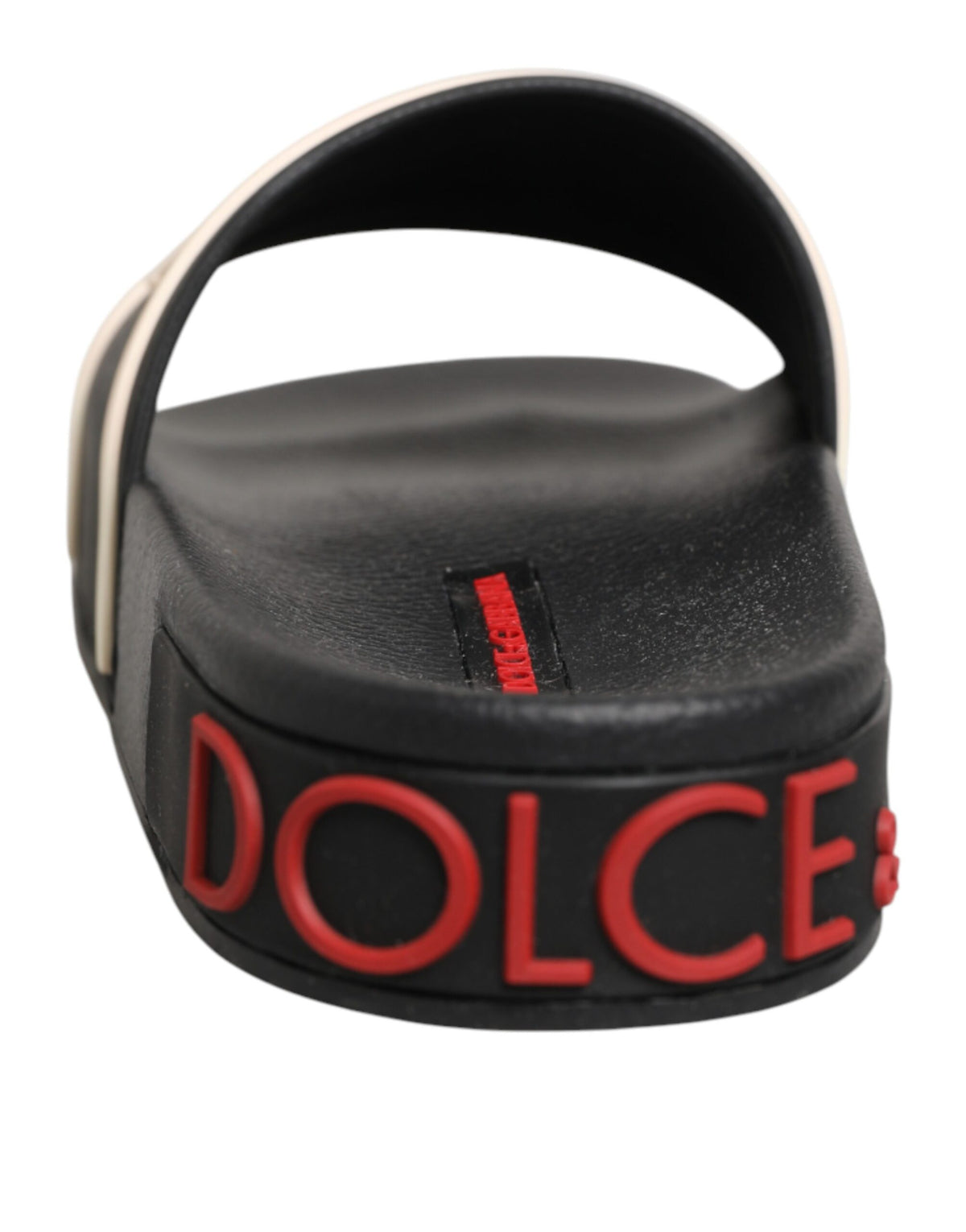 New Dolce & Gabbana Black Rubber Slides Sandals Beachwear Shoes