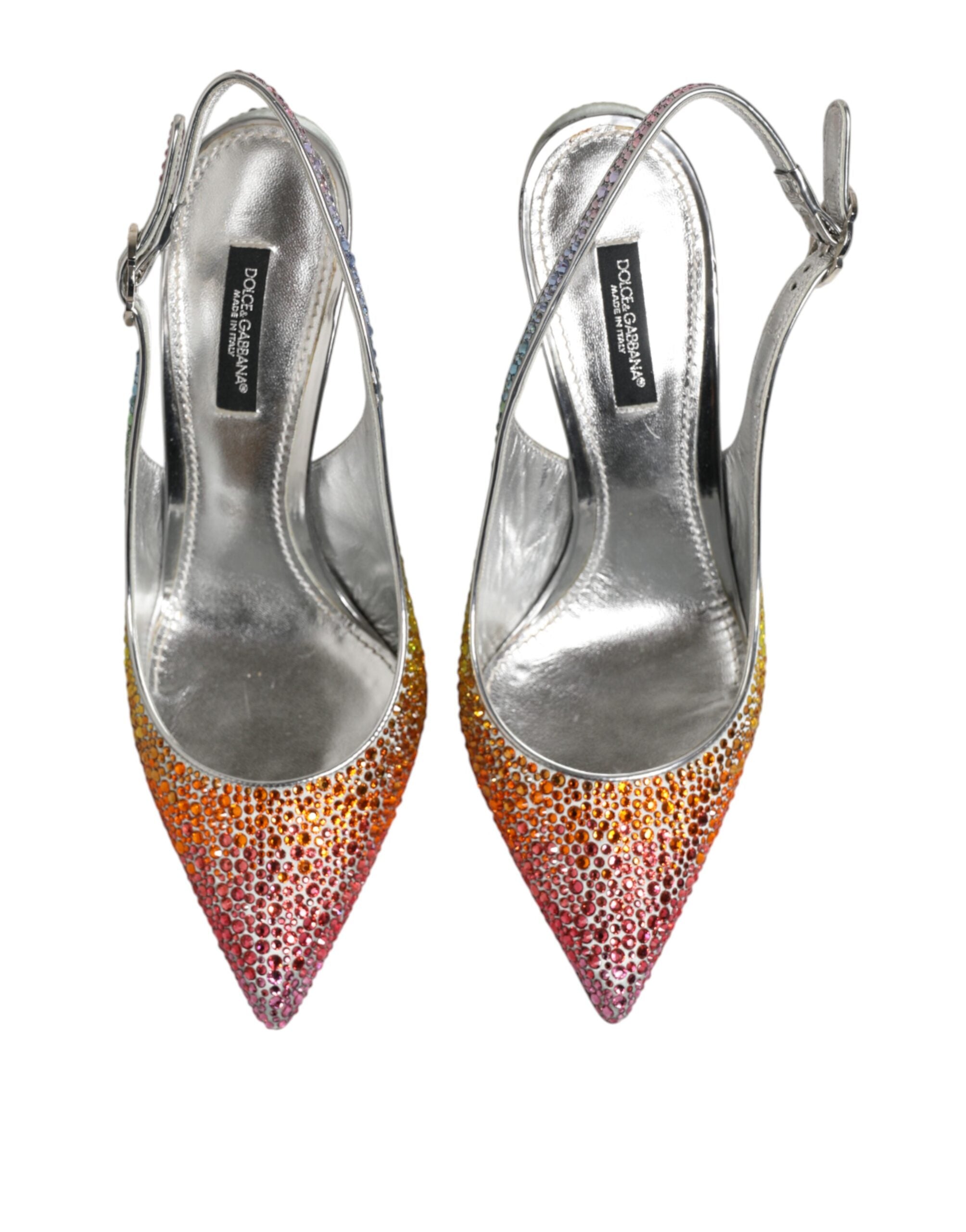 New Dolce & Gabbana Sequin Slingback Pumps Shoes