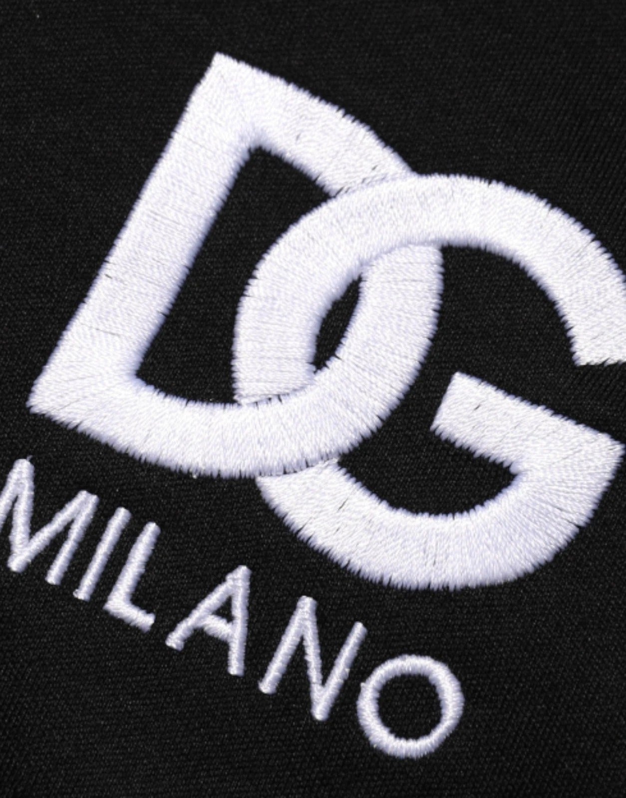 Dolce & Gabbana Black Cotton DG Logo Embroidery Top T-shirt