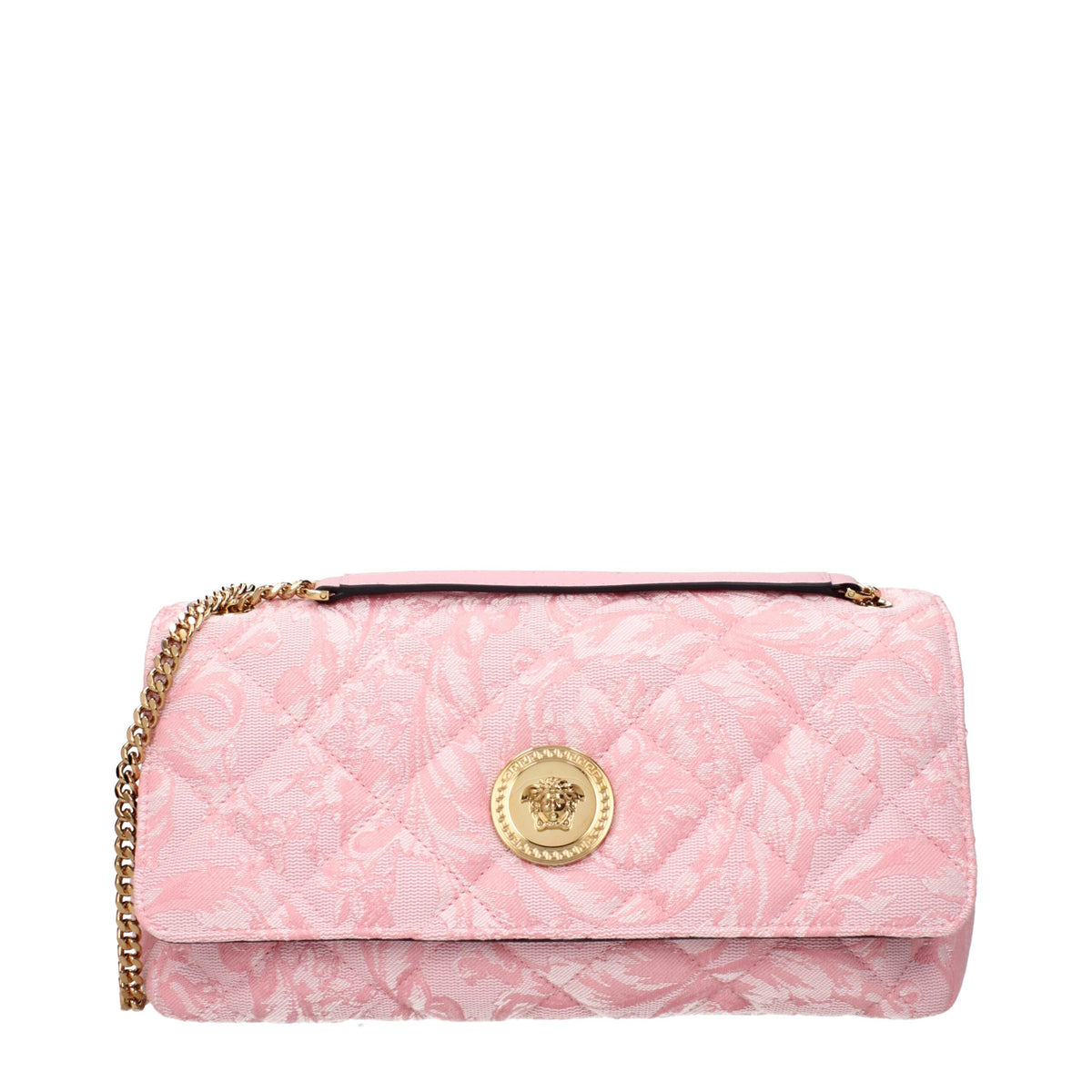 New Versace Pink Fabric Shoulder Bag