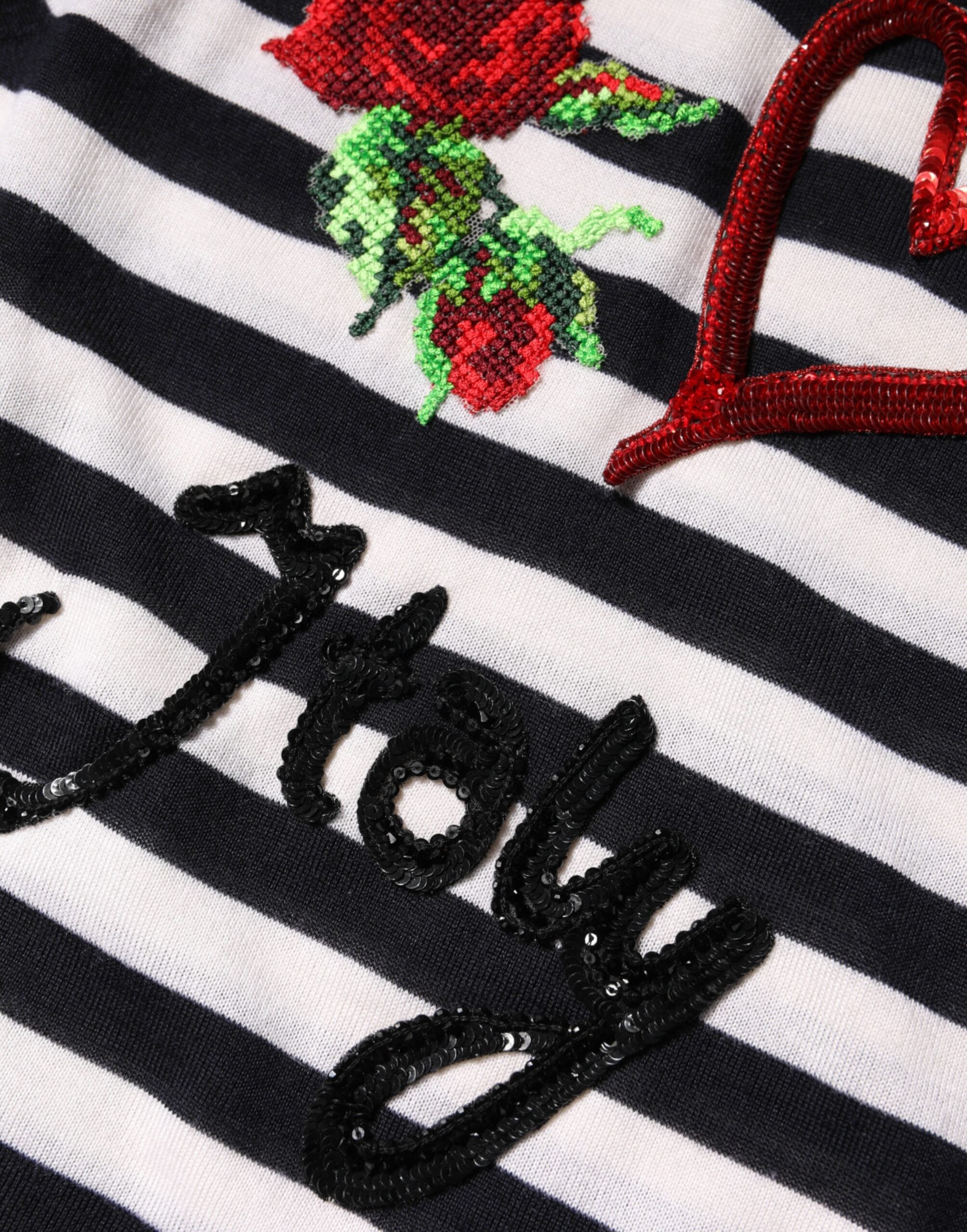 New Dolce & Gabbana Black White Cashmere Silk Sleeveless Top