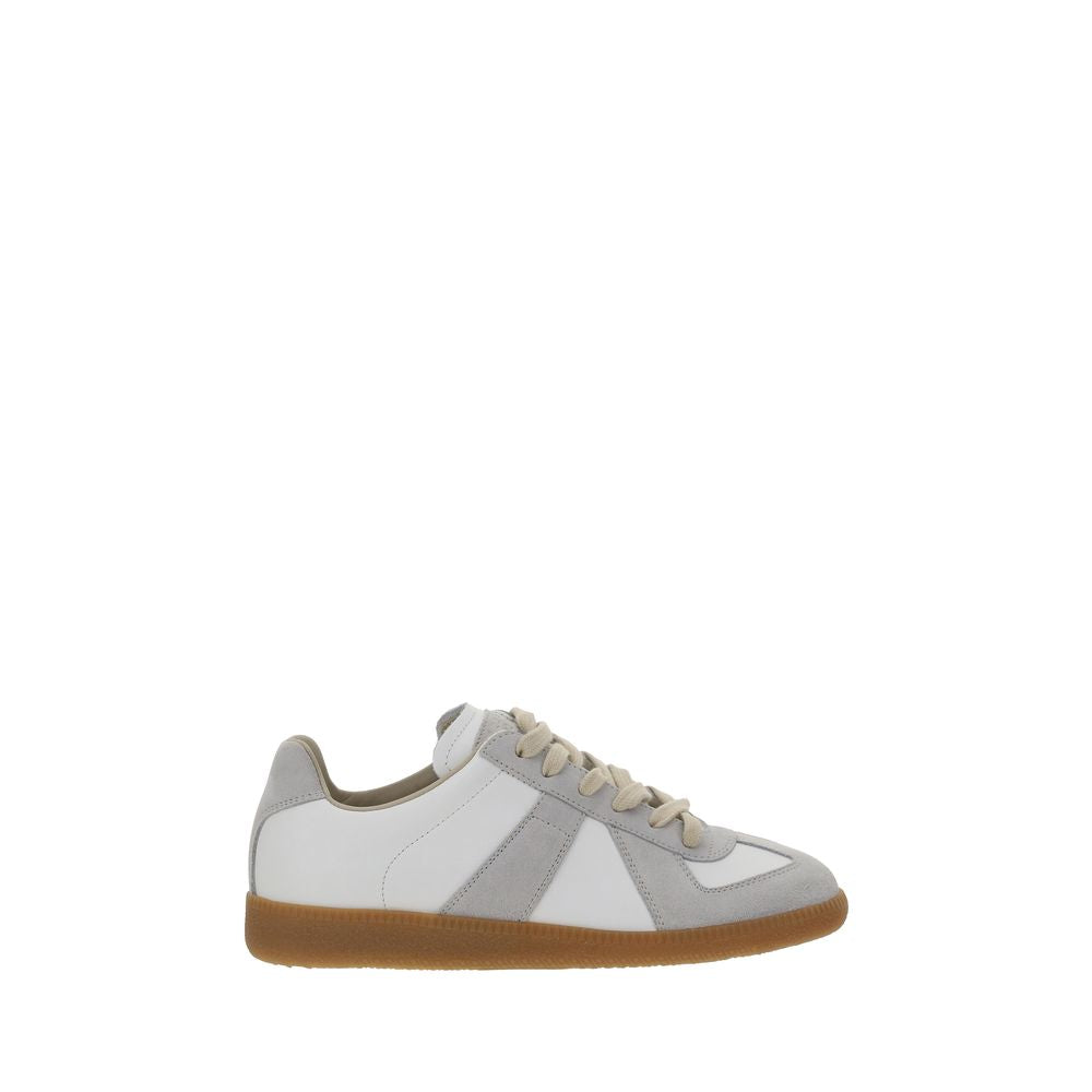 Maison Margiela White Leather Low Top Sneakers