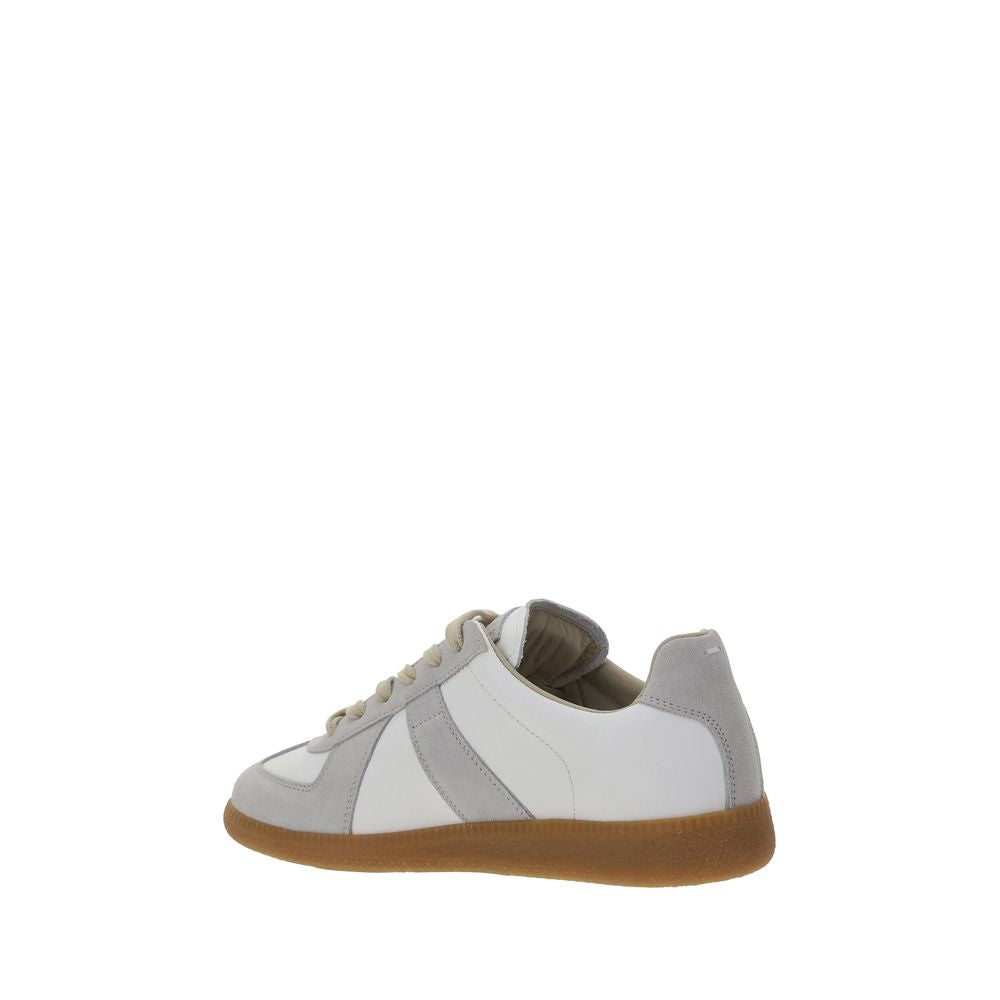 Maison Margiela White Leather Low Top Sneakers