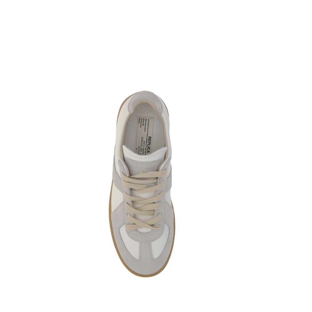 Maison Margiela White Leather Low Top Sneakers