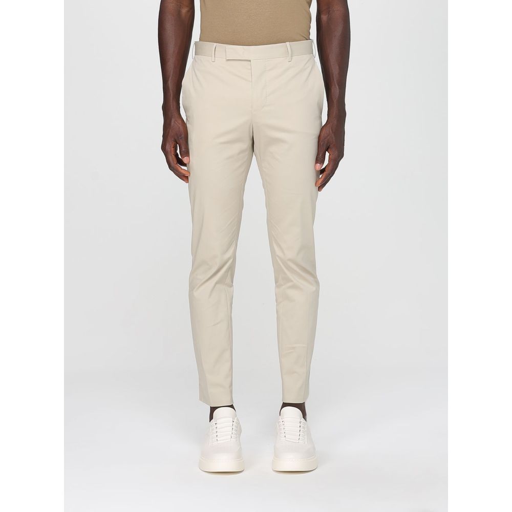 PT Torino Beige Cotton Casual Pants