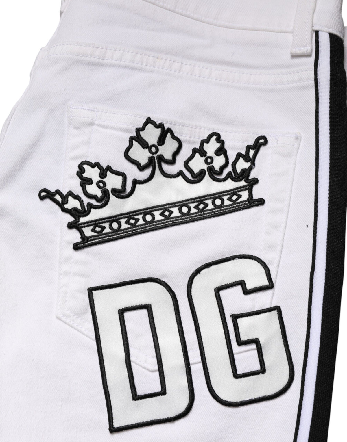New Dolce & Gabbana White Cotton Stretch Skinny Men Denim Jeans