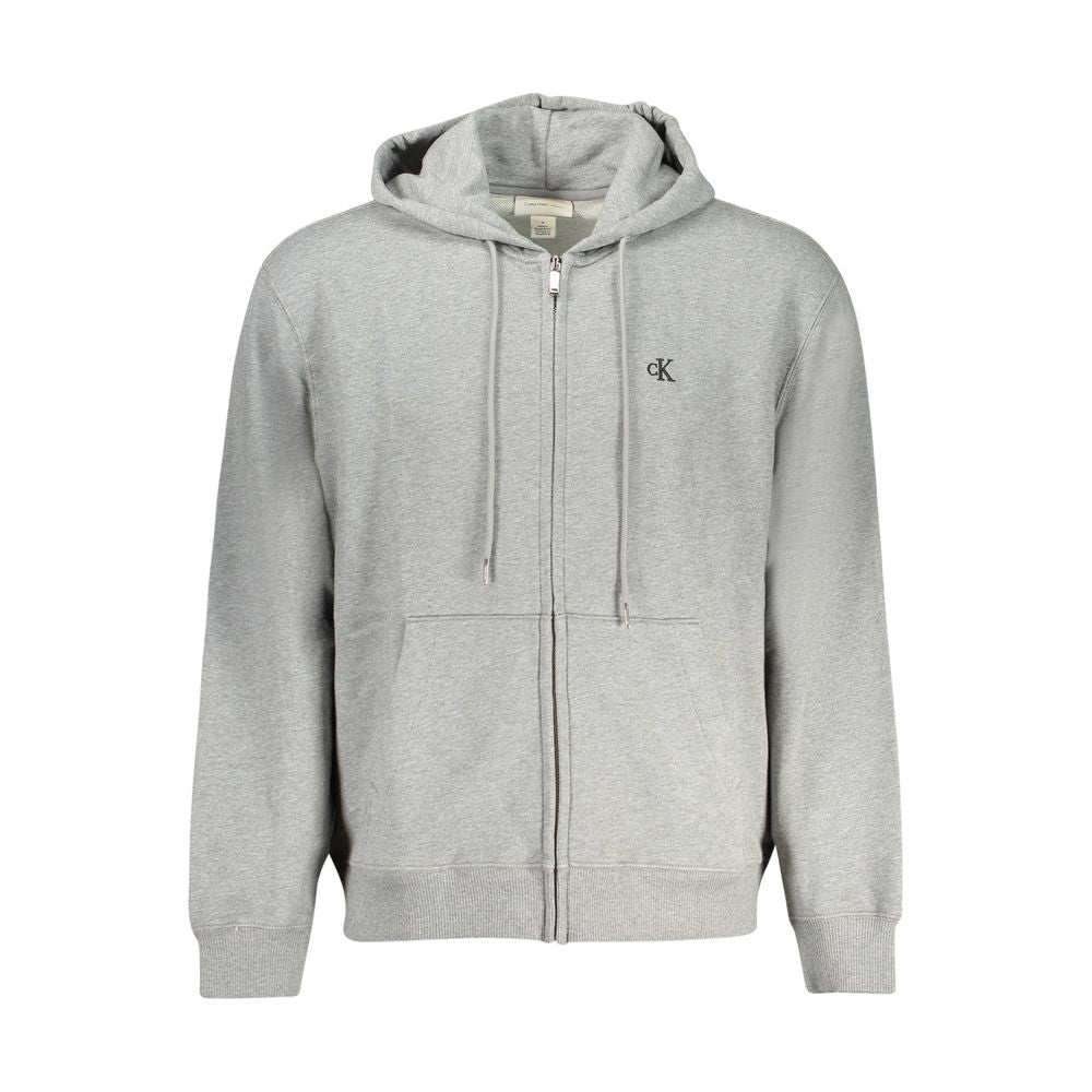 Calvin Klein Gray Cotton Men Sweatshirt