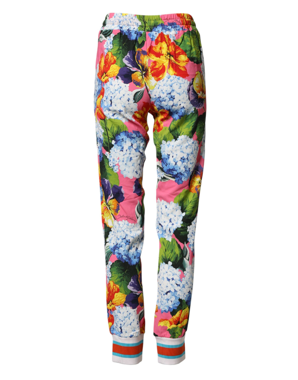 New Dolce & Gabbana Floral Mid Waist Jogger Pants
