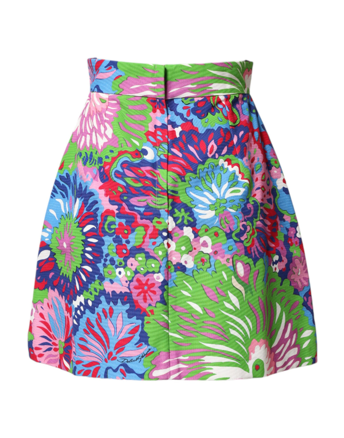 New Dolce & Gabbana Floral Buttoned High Waist Mini Shorts