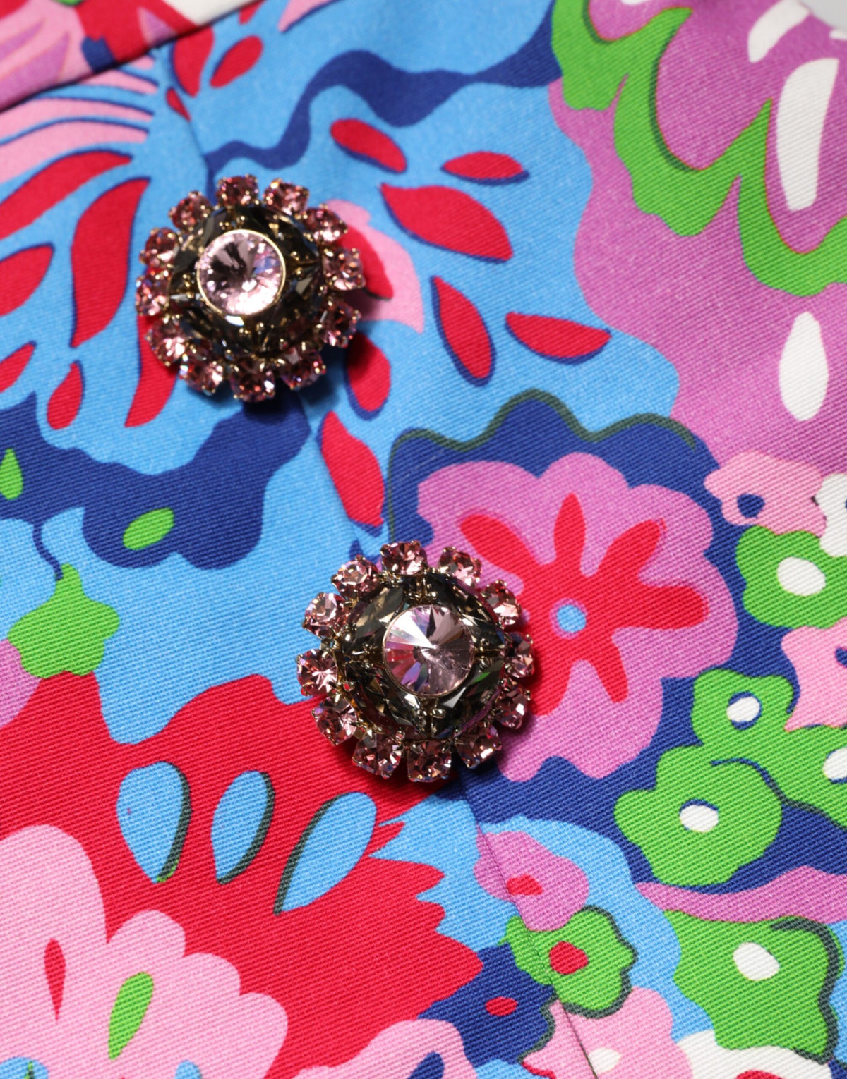 New Dolce & Gabbana Floral Buttoned High Waist Mini Shorts