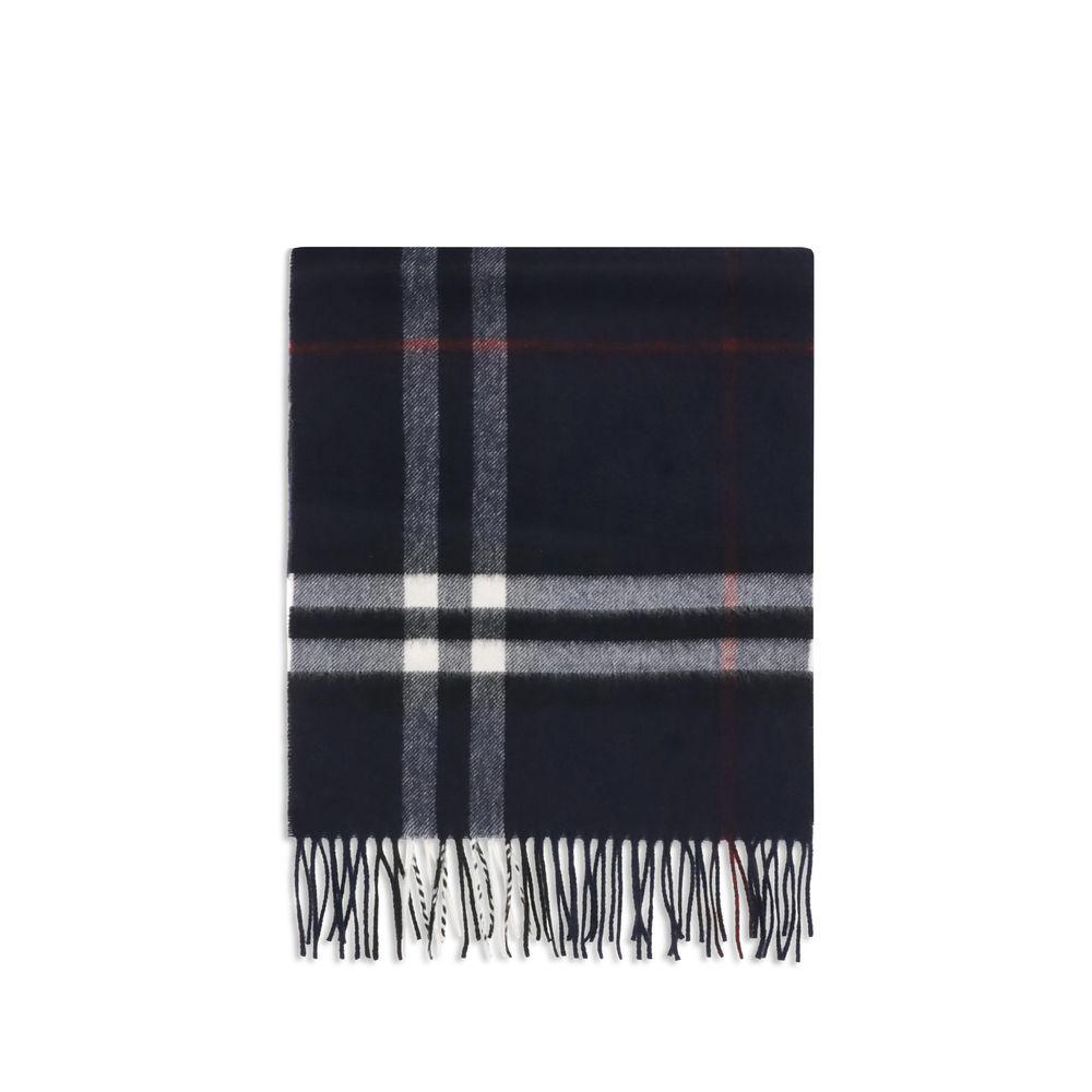 New Burberry Blue Cashmere Scarf