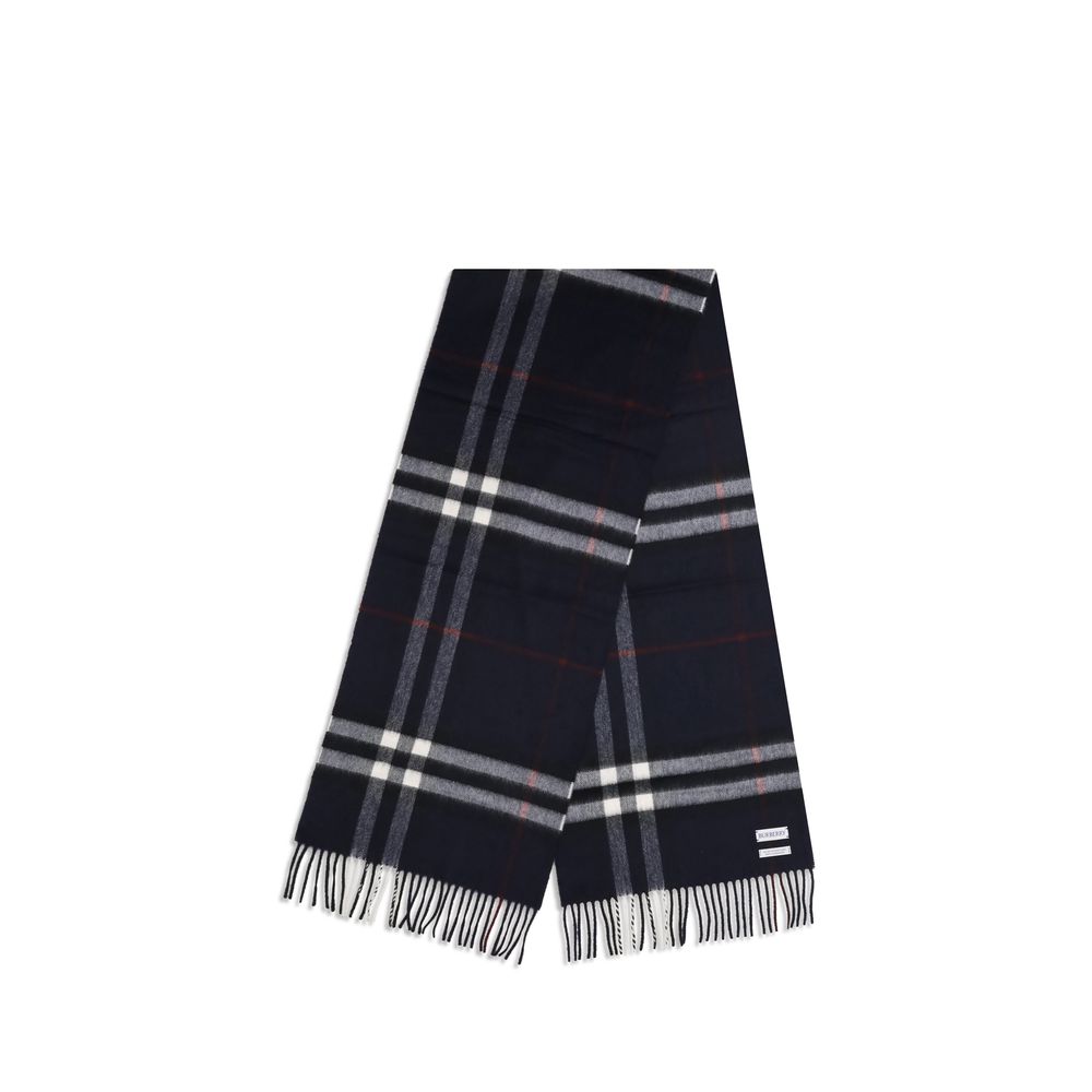 New Burberry Blue Cashmere Scarf