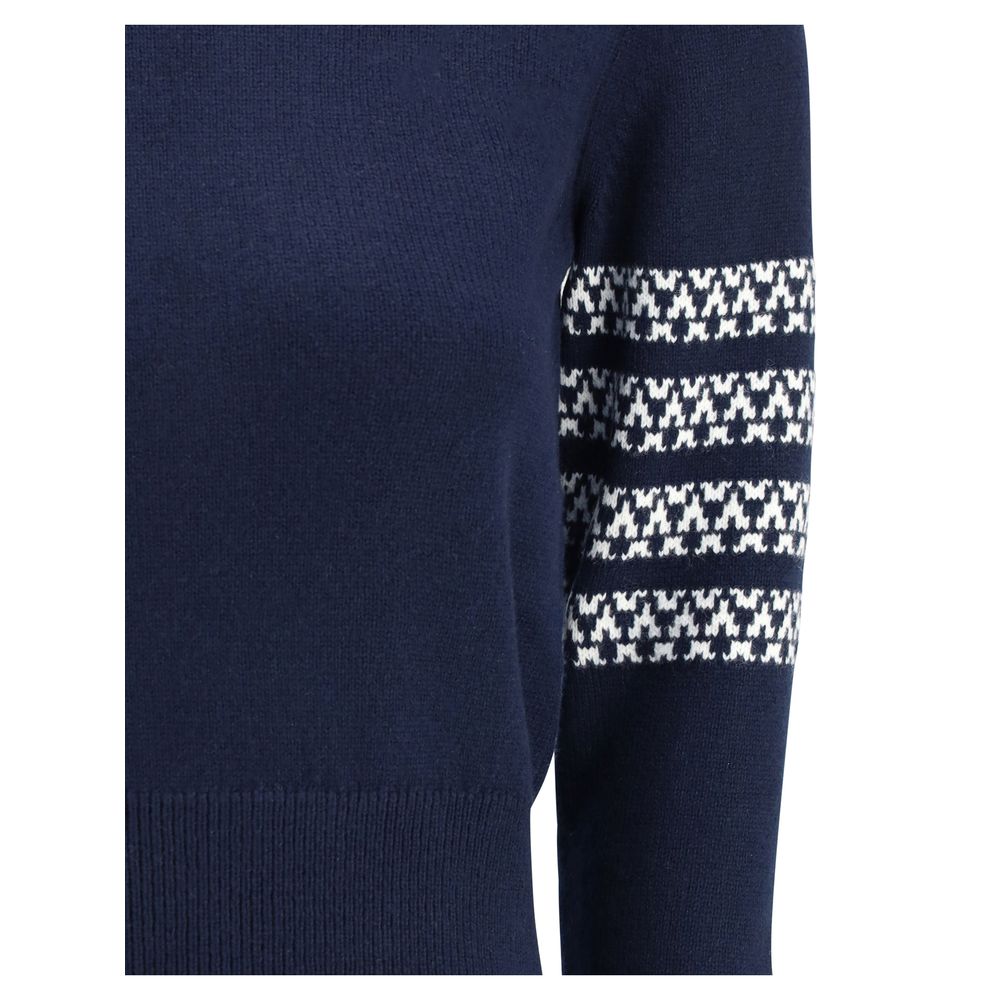 Thom Browne Blue Wool Sweatshirt