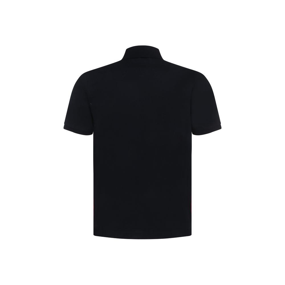 New Thom Browne Blue Cotton Polo Shirt