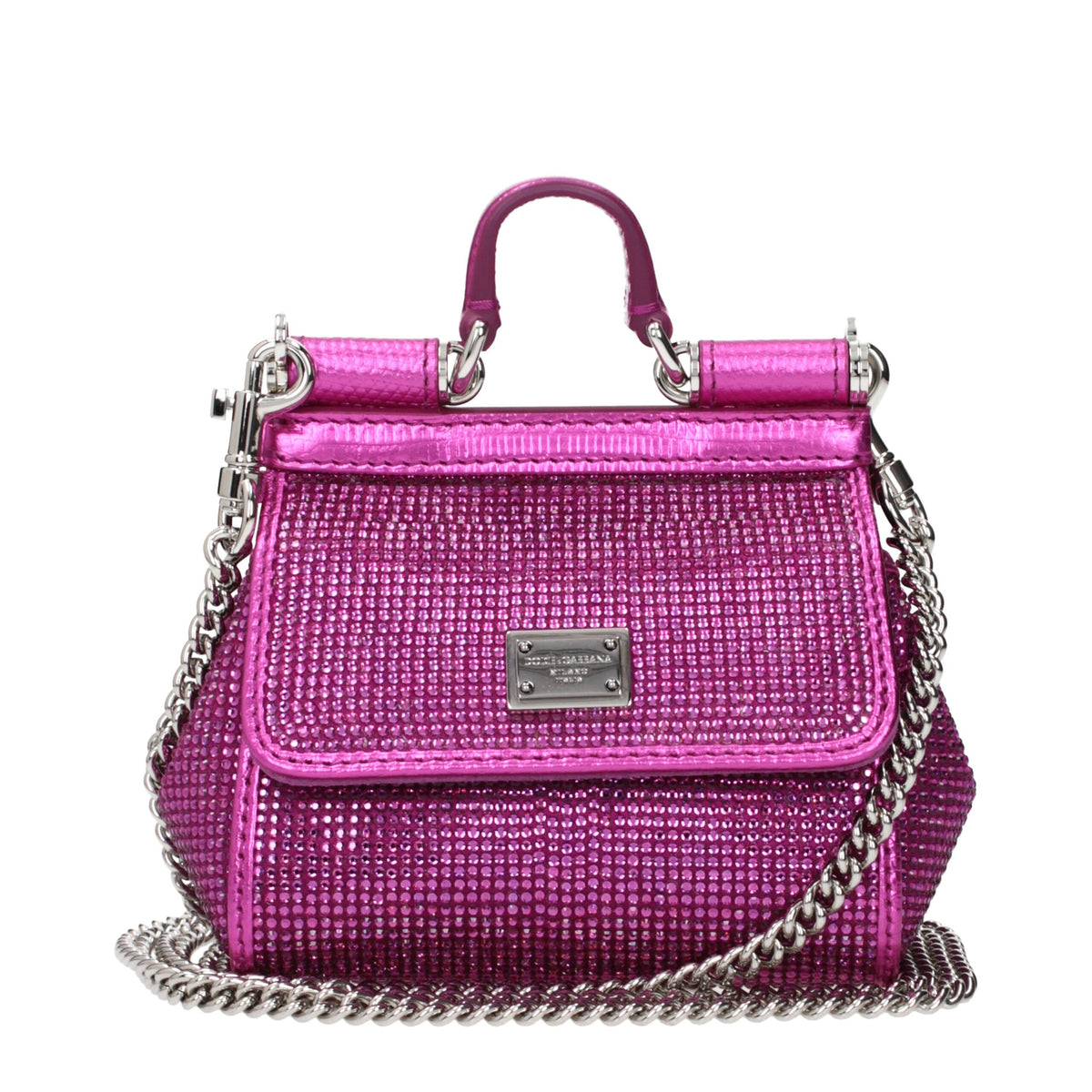New Dolce & Gabbana Pink Satin Handbag