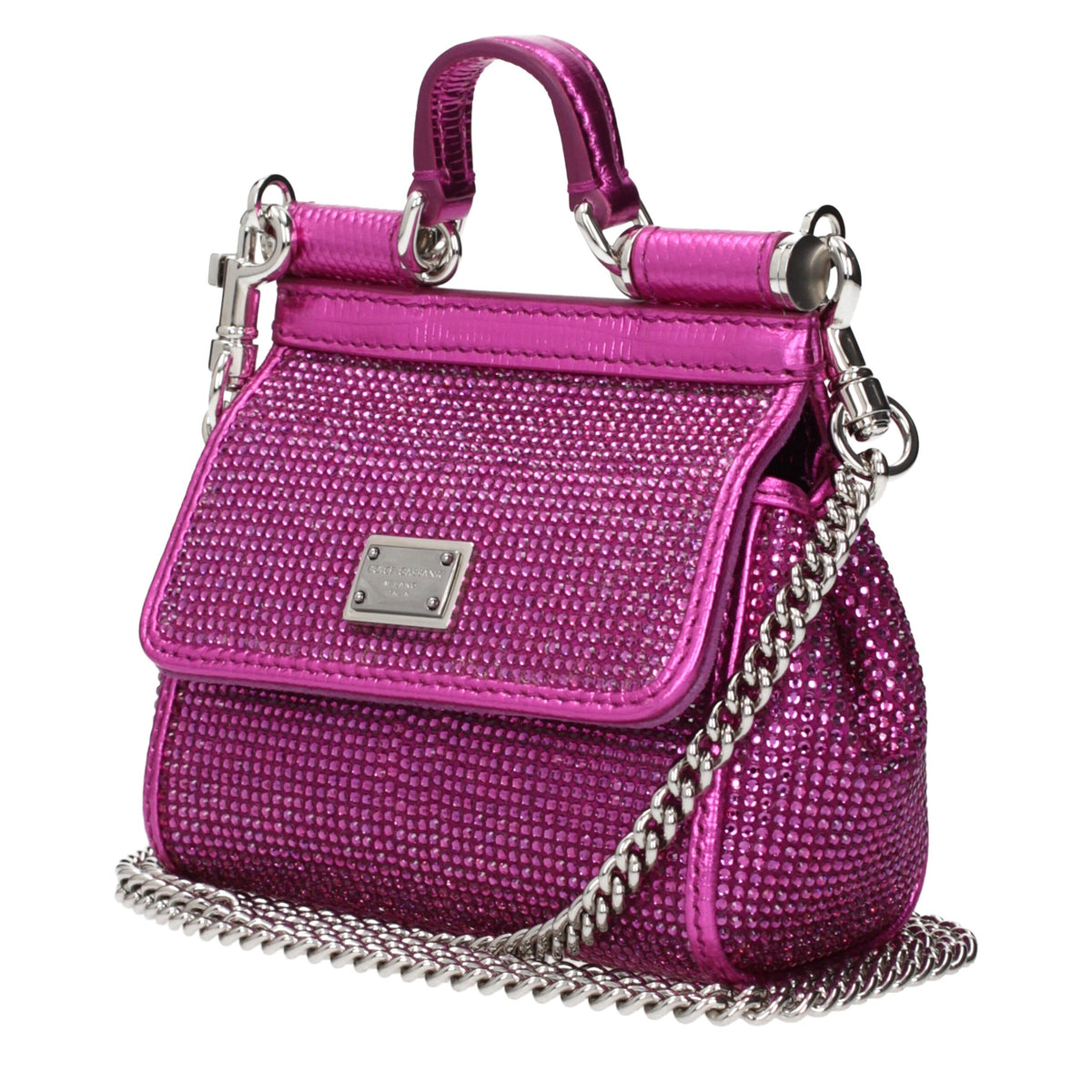 New Dolce & Gabbana Pink Satin Handbag