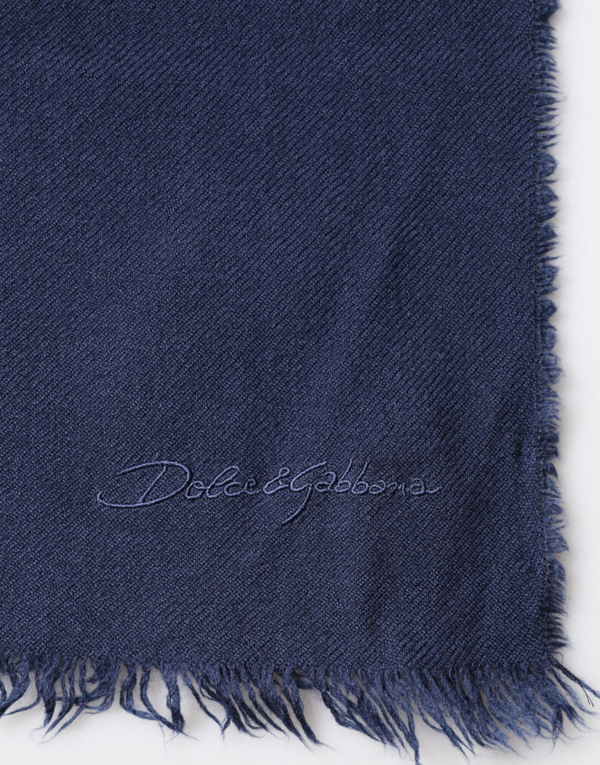New Dolce & Gabbana Scarf Blue Cashmere Neck Wrap Shawl Men