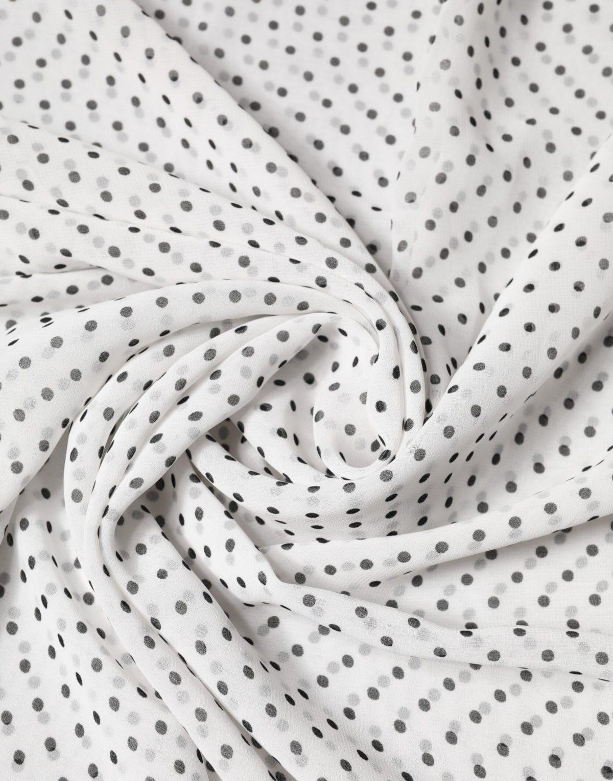 New Dolce & Gabbana White Polka Dot Shawl Scarf