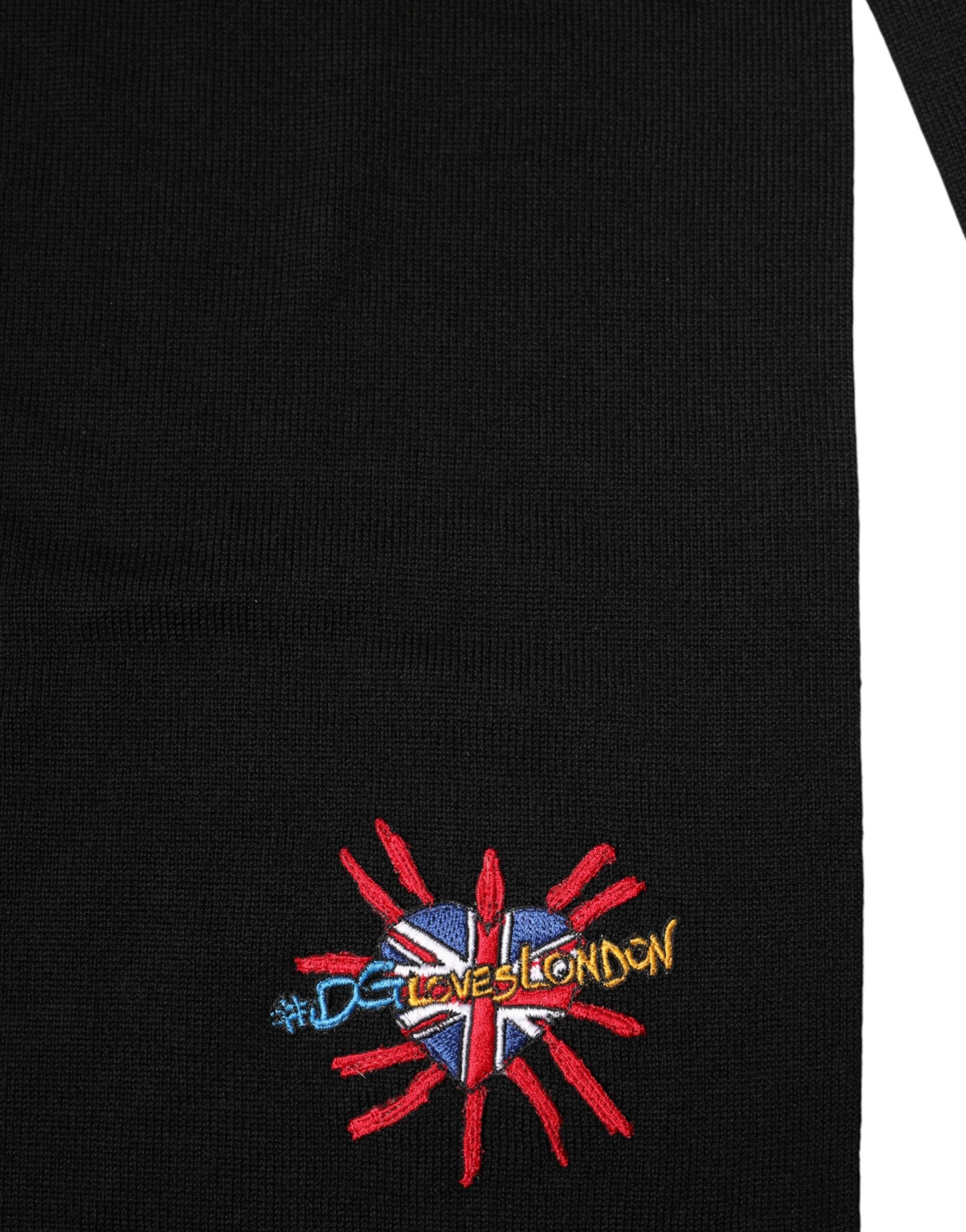 Dolce & Gabbana Blue Wool DG Loves London Neck Wrap Scarf