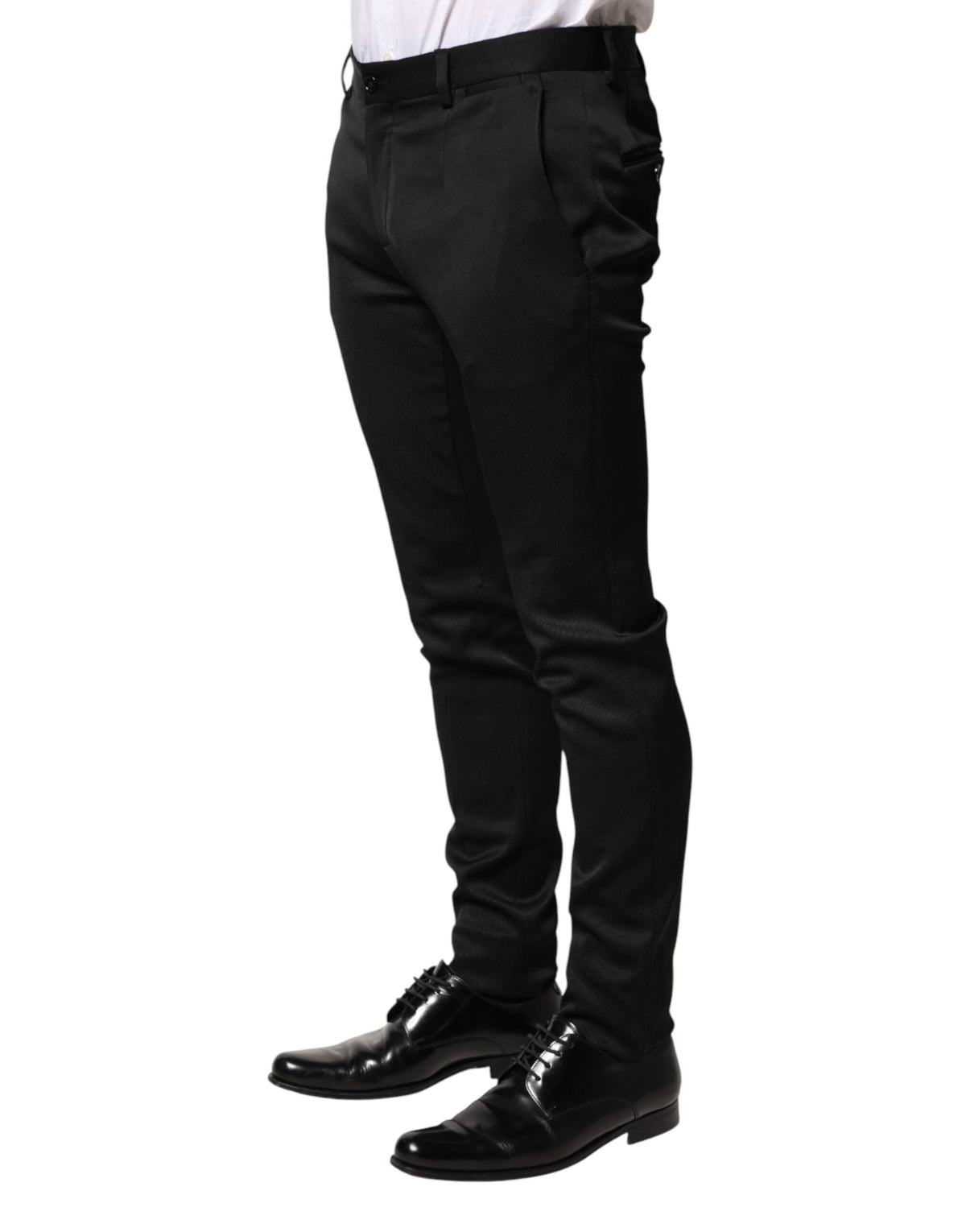 Dolce & Gabbana Black Viscose Dress Formal Men Trousers Pants