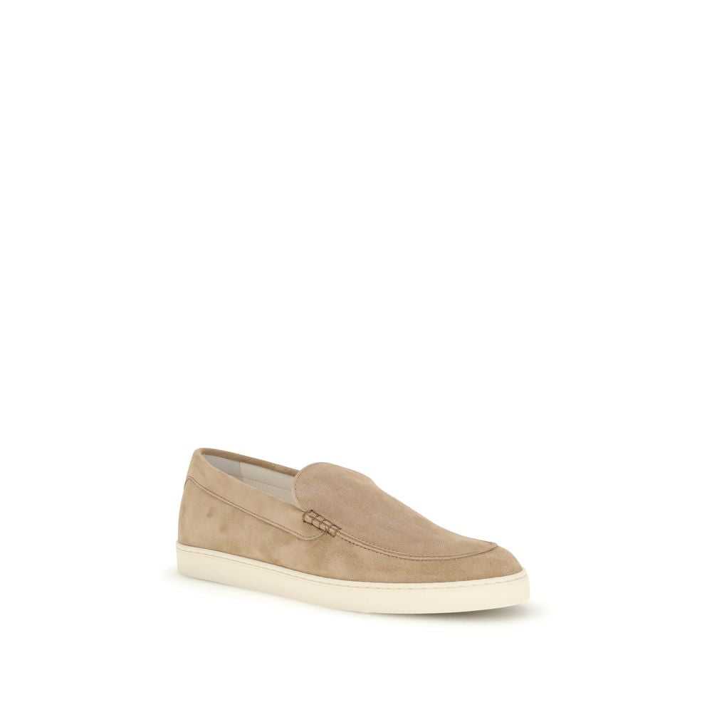 Brunello Cucinelli Beige Slip-On Loafers