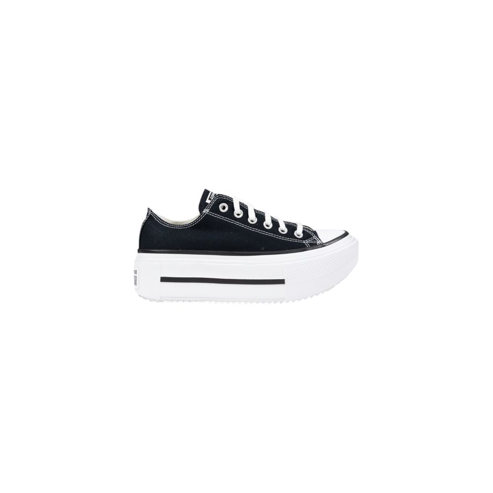 Converse Black And White Fabric Platform Sneakers