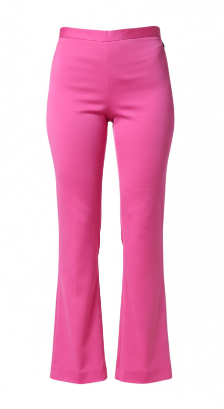 Versace Pink Viscose High Waist Straight Casual Trouser Pants - PreLoved & Luxe