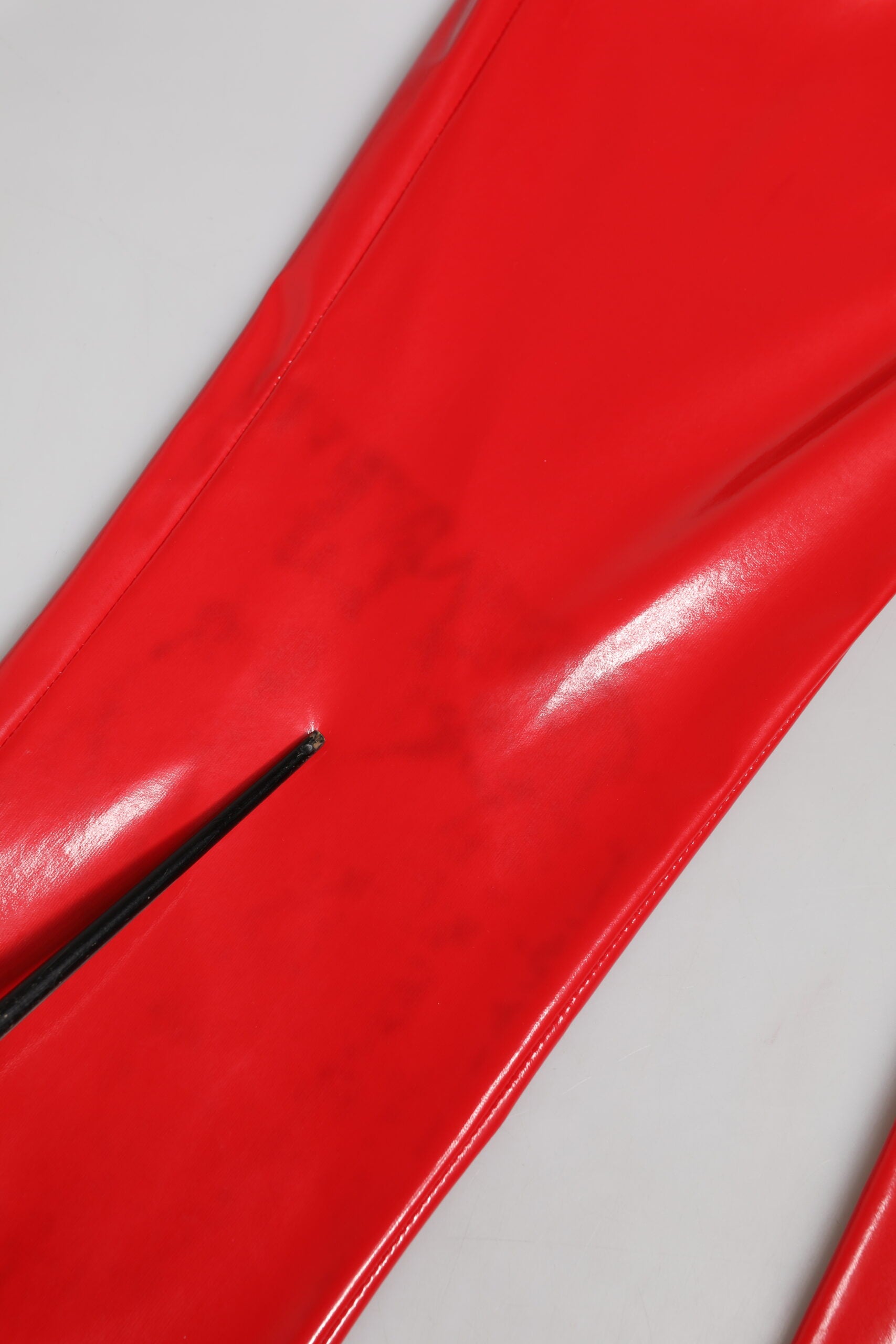 Dolce & Gabbana Shiny Red High Waist Skinny Trouser Pants