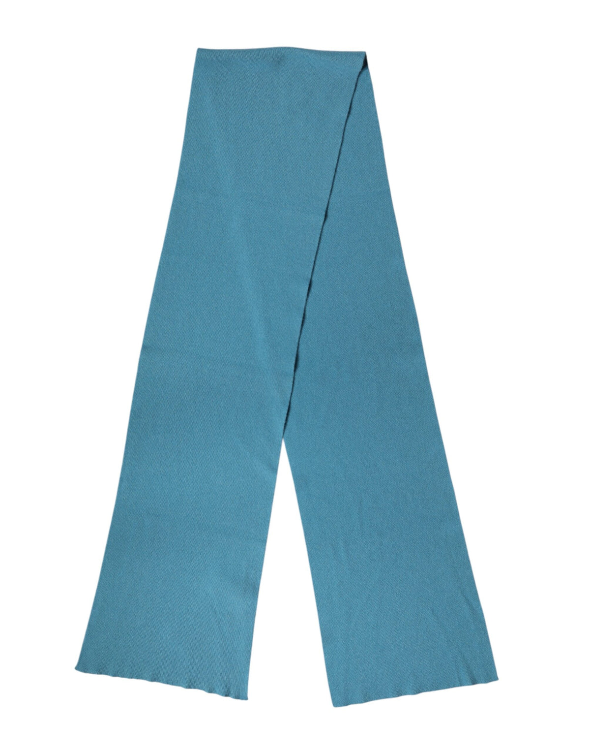 New Dolce & Gabbana Blue Cashmere Knit Neck Wrap Shawl Scarf