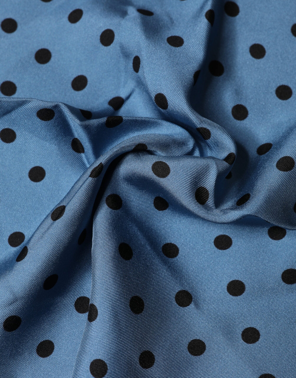 New Dolce & Gabbana Blue Polka Dot Square Handkerchief Scarf