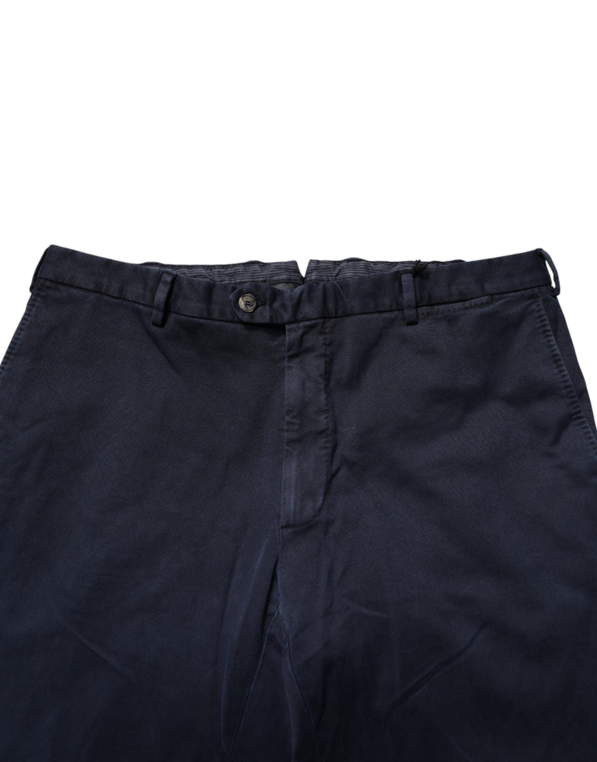 Santaniello Dark Blue Mid Waist Skinny Chino Trouser Pants