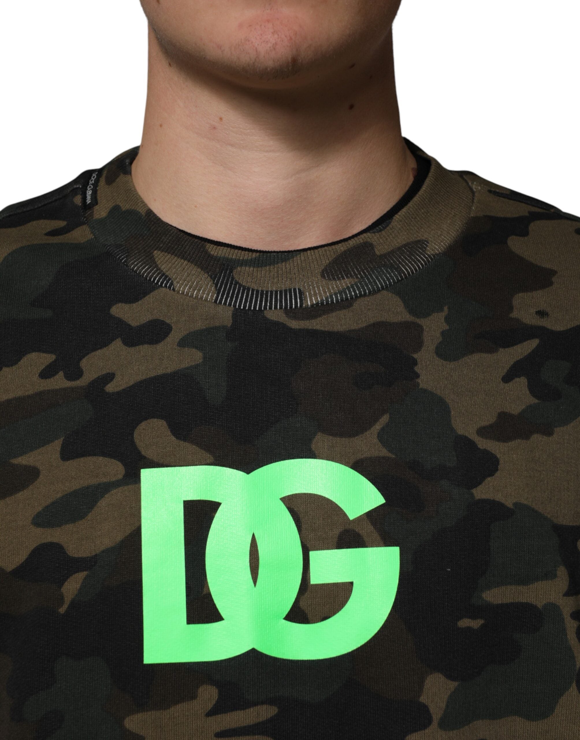 Dolce & Gabbana Multicolor Camouflage Men Sweatshirt Sweater