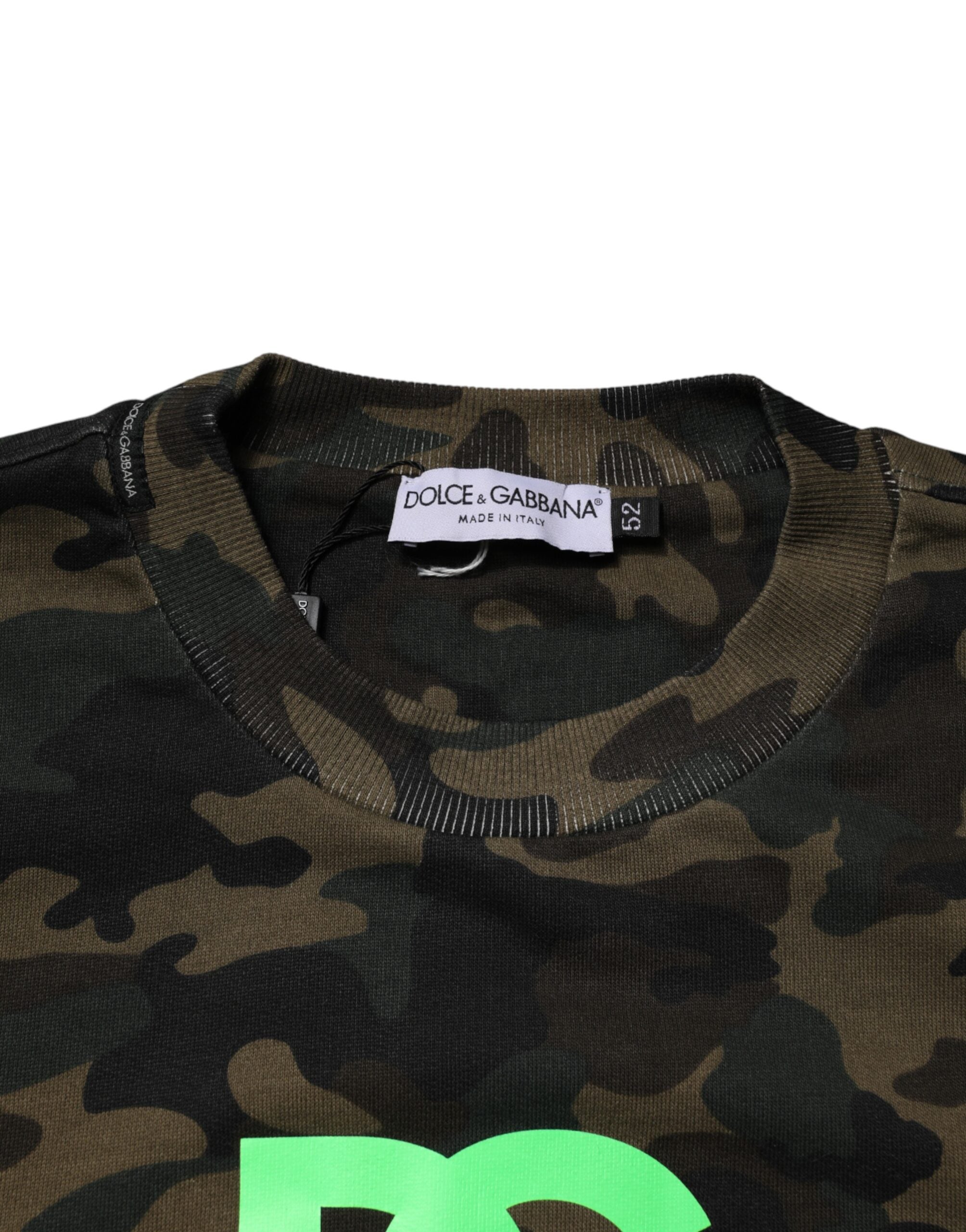 Dolce & Gabbana Multicolor Camouflage Men Sweatshirt Sweater