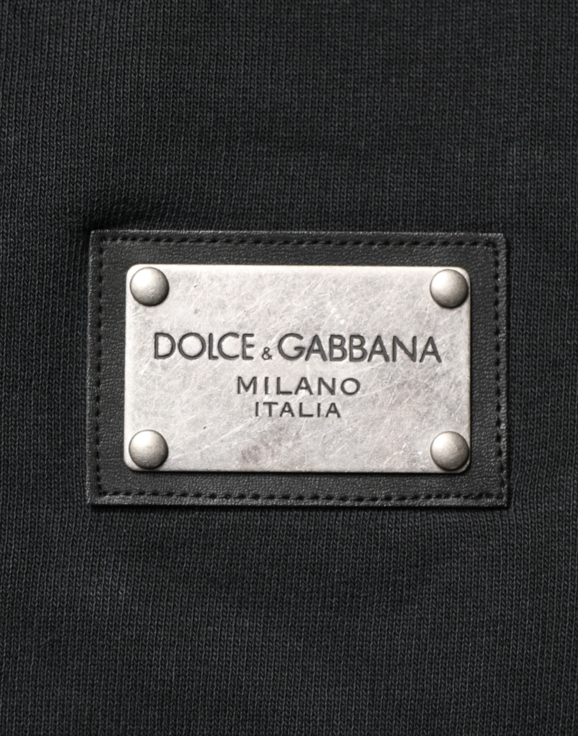Pre-Owned Dolce & Gabbana Black Full Zip Hooded Men Sweatshirt Sweater