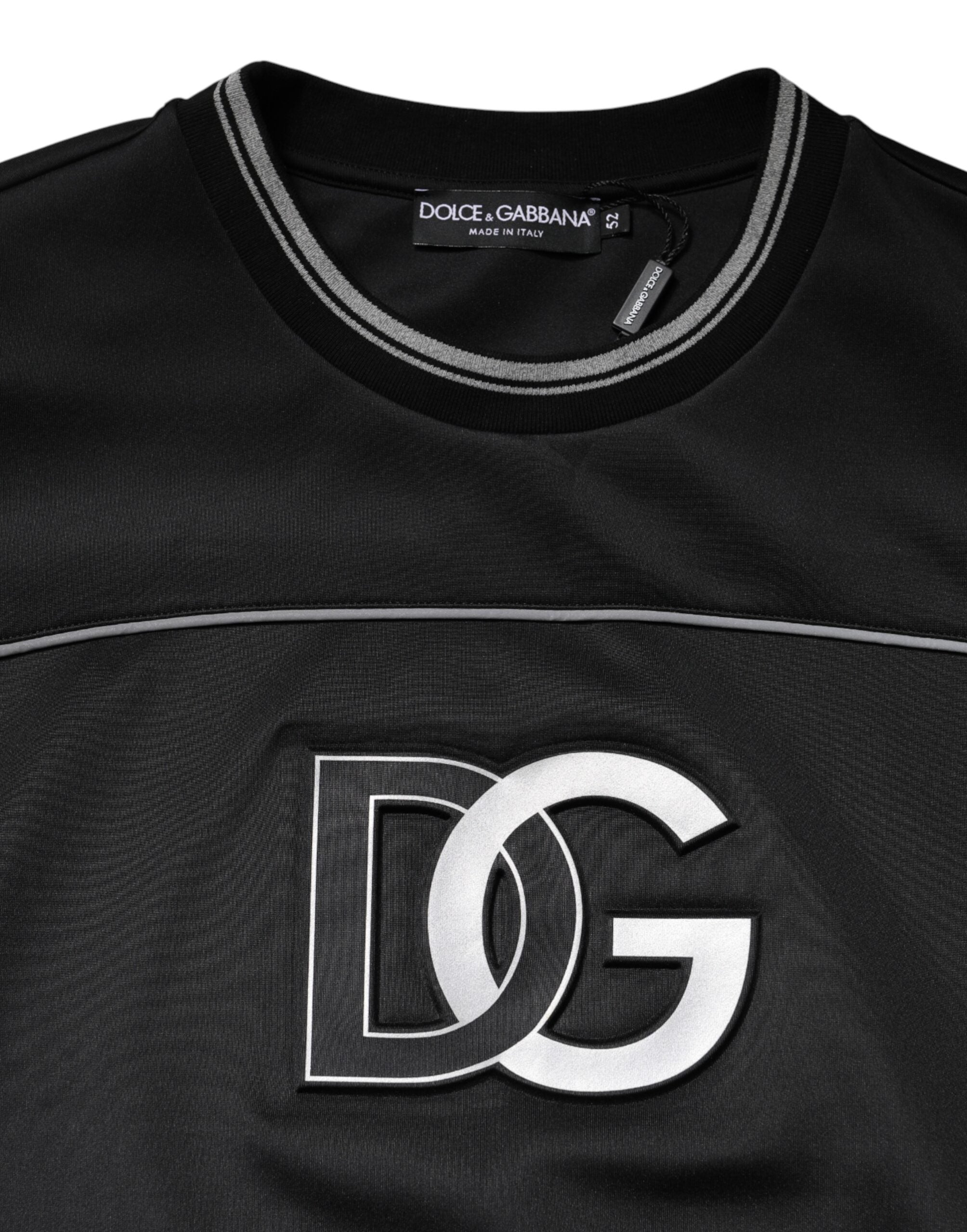 Dolce & Gabbana Black DG Logo Crew Neck Sweatshirt Sweater