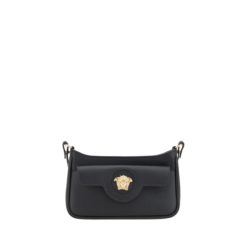 Versace Black Leather Shoulder Bag