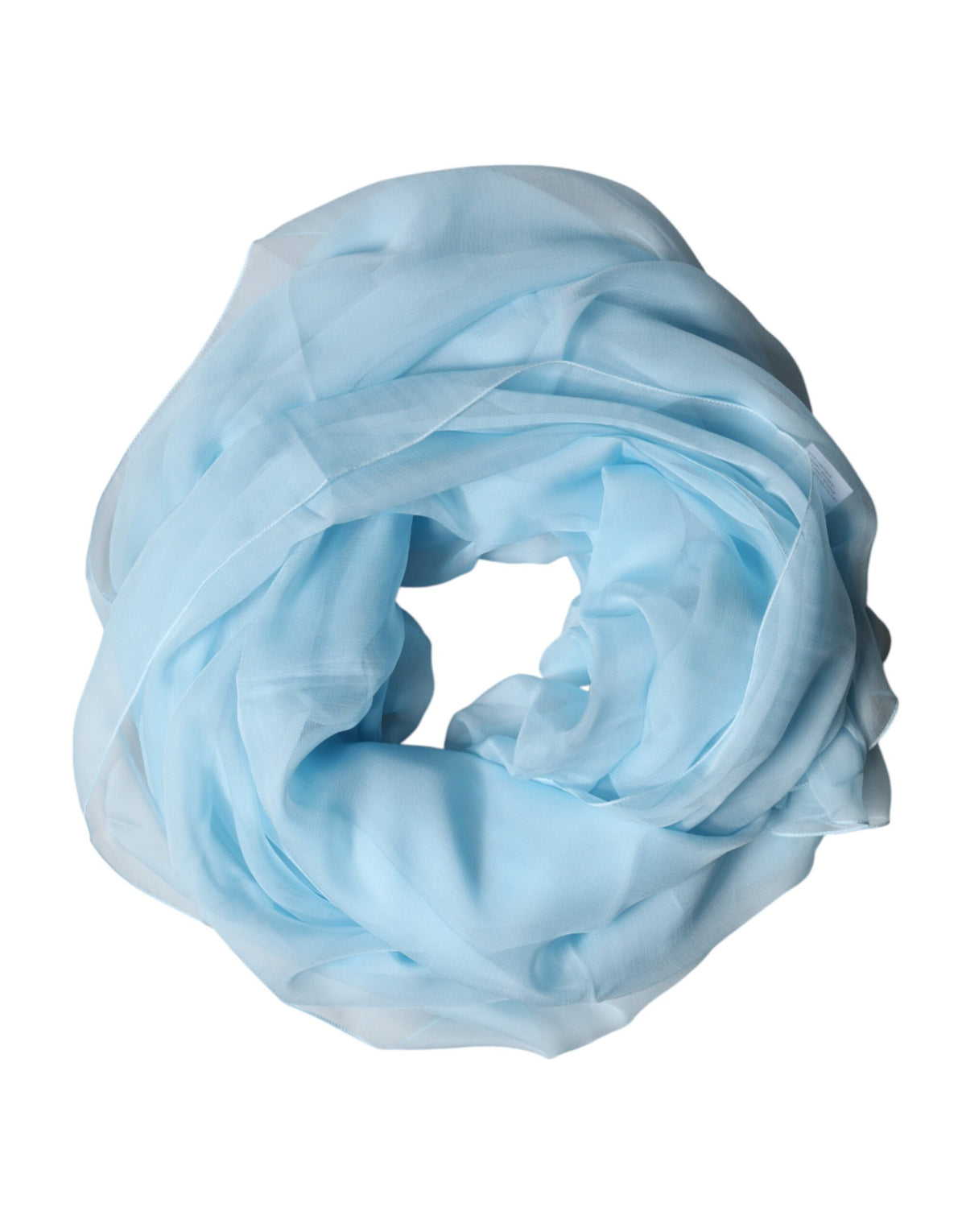 New Dolce & Gabbana Light Blue Stole Silk Neck Wrap Shawl Scarf