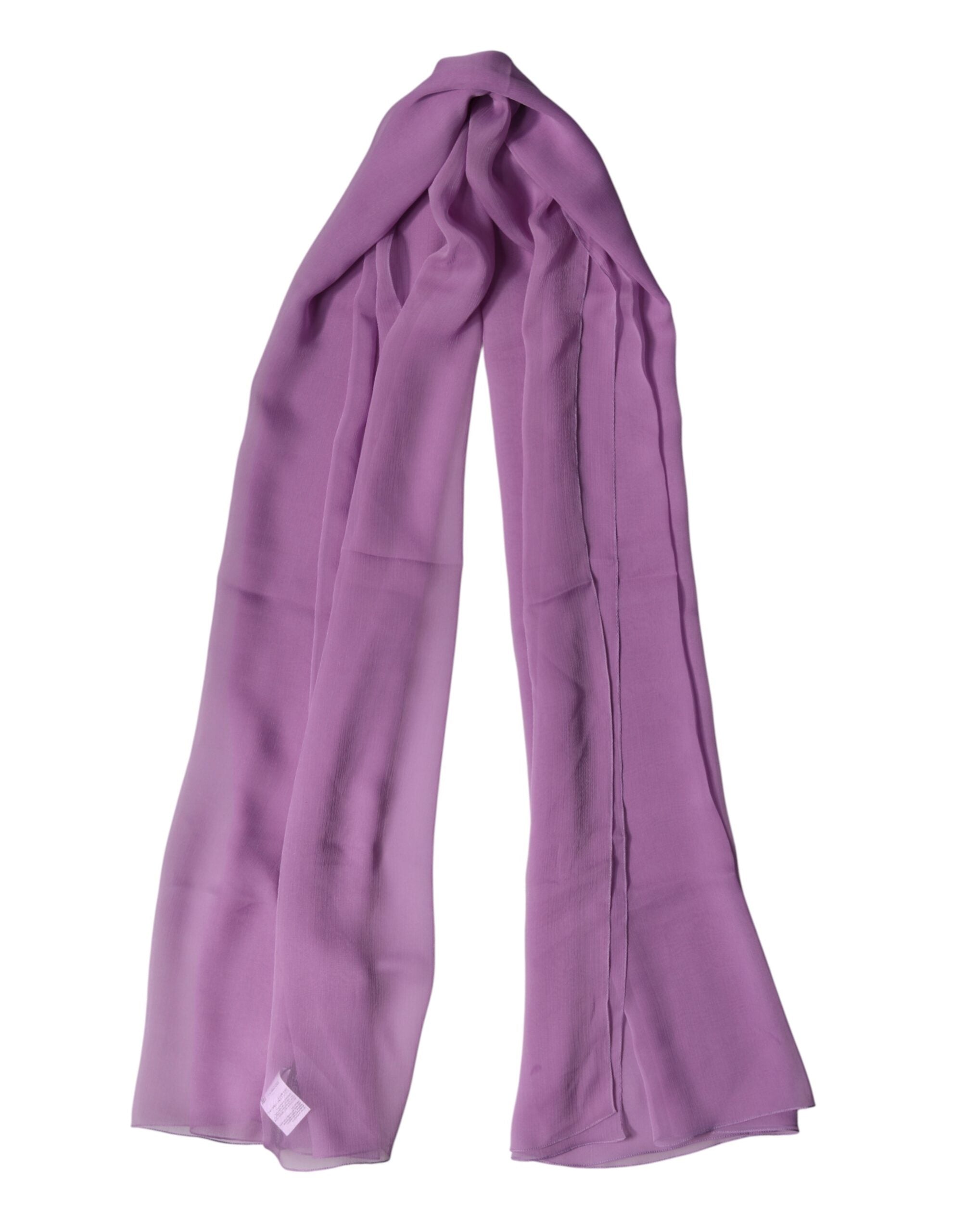 New Dolce & Gabbana Purple Stole Silk Neck Wrap Shawl Men Scarf