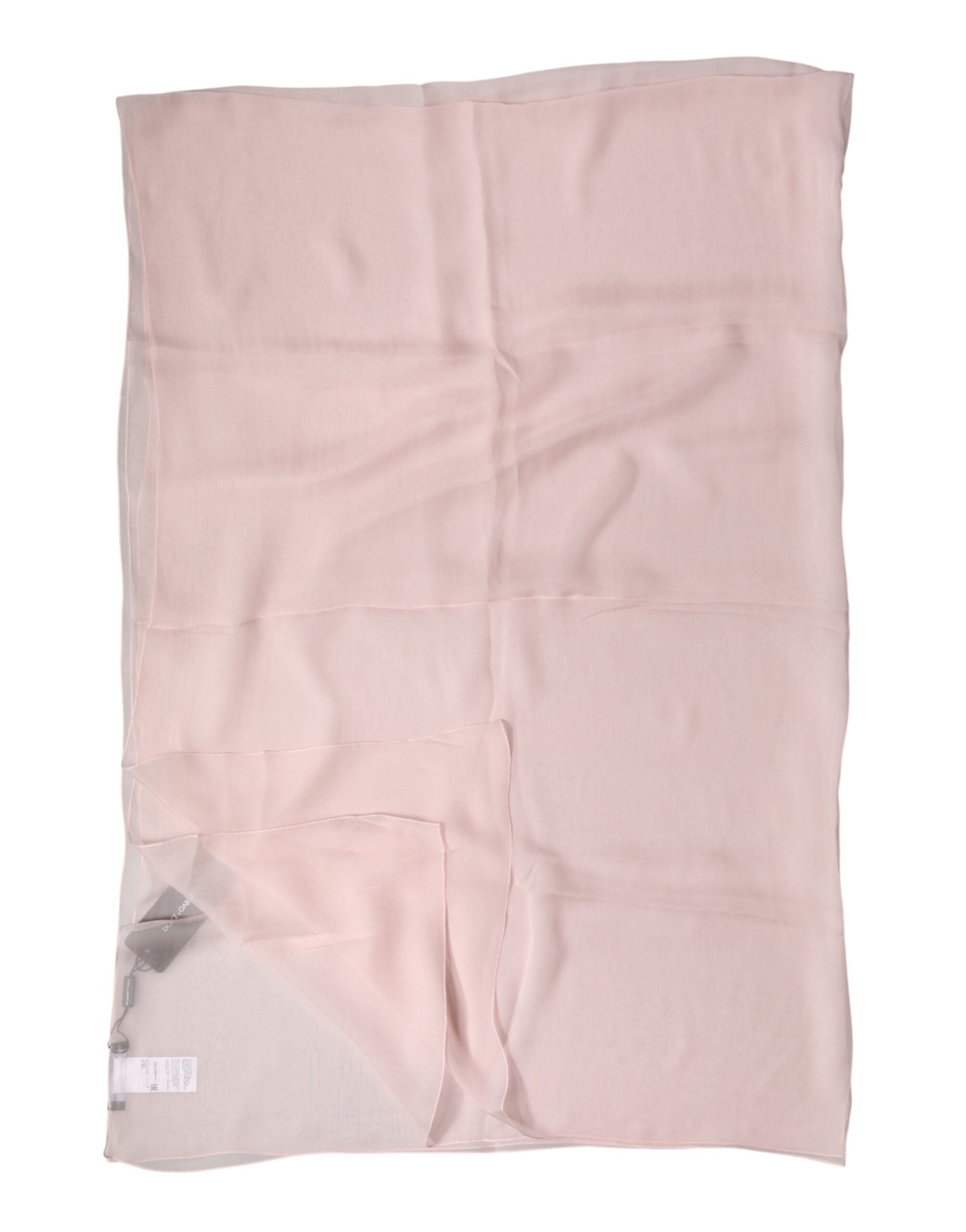 New Dolce & Gabbana Light Pink Stole Silk Neck Wrap Shawl Scarf