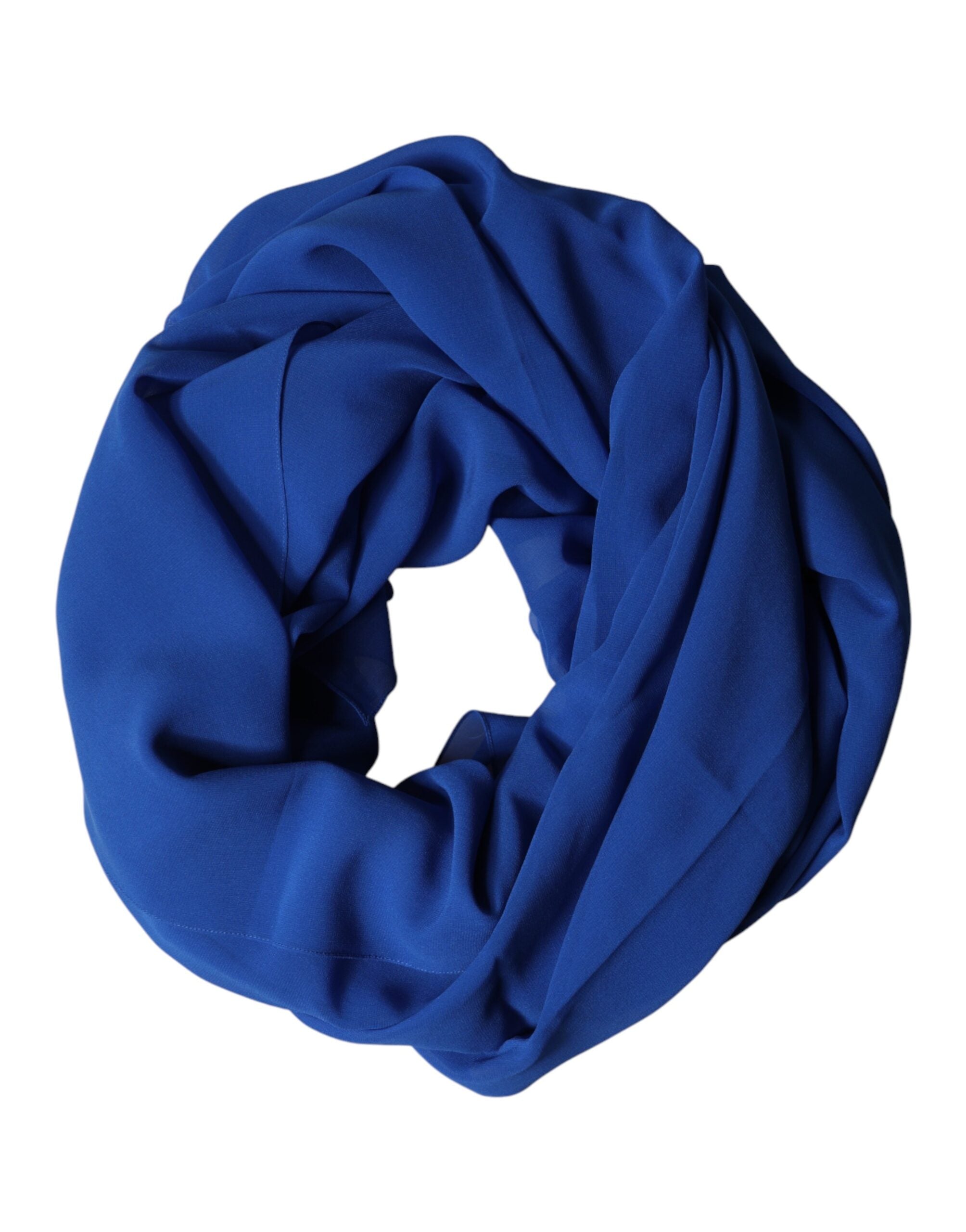New Dolce & Gabbana Blue Silk Stole Neck Wrap Shawl Men Scarf