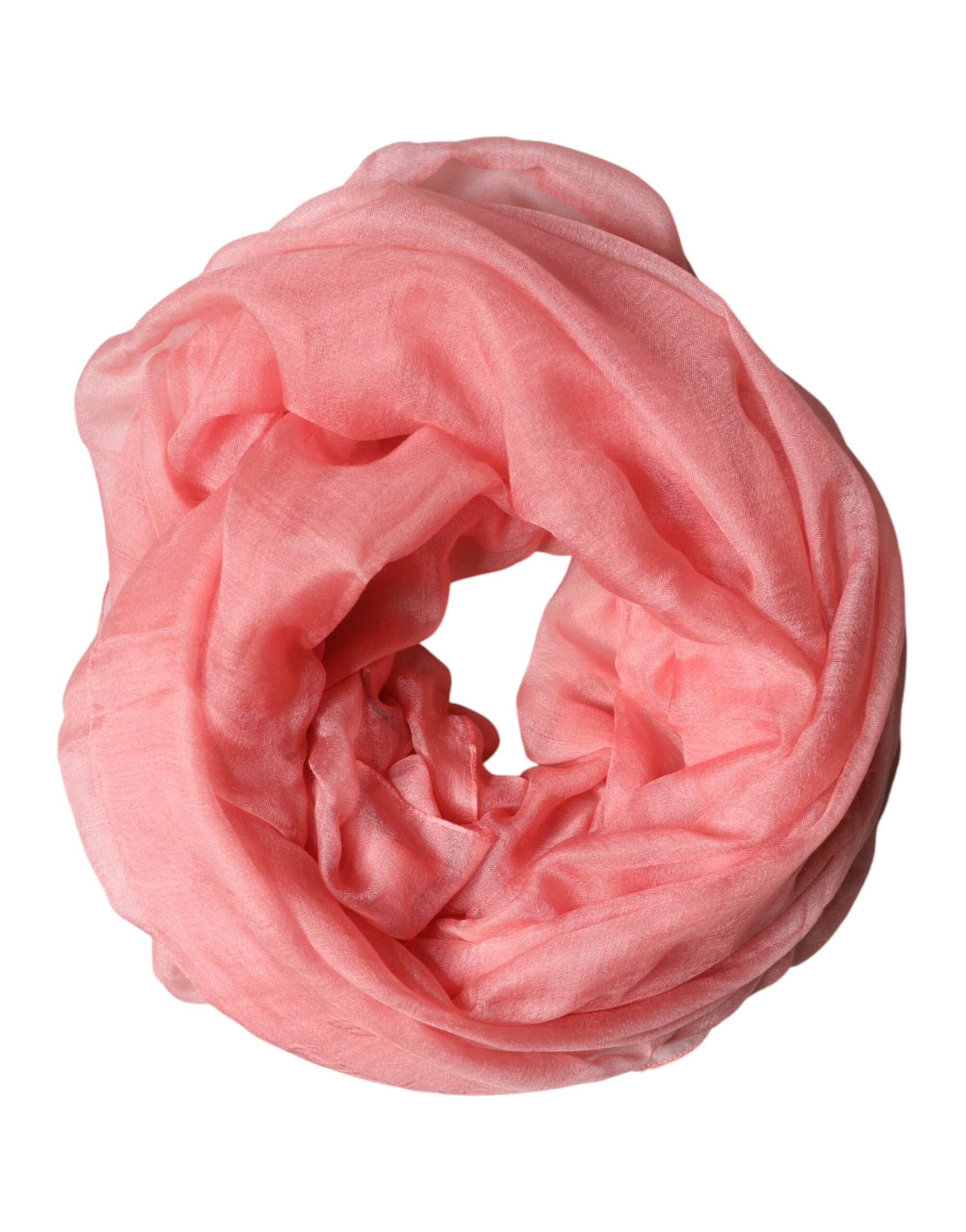 Dolce & Gabbana Light Pink Stole Neck Wrap Shawl Scarf