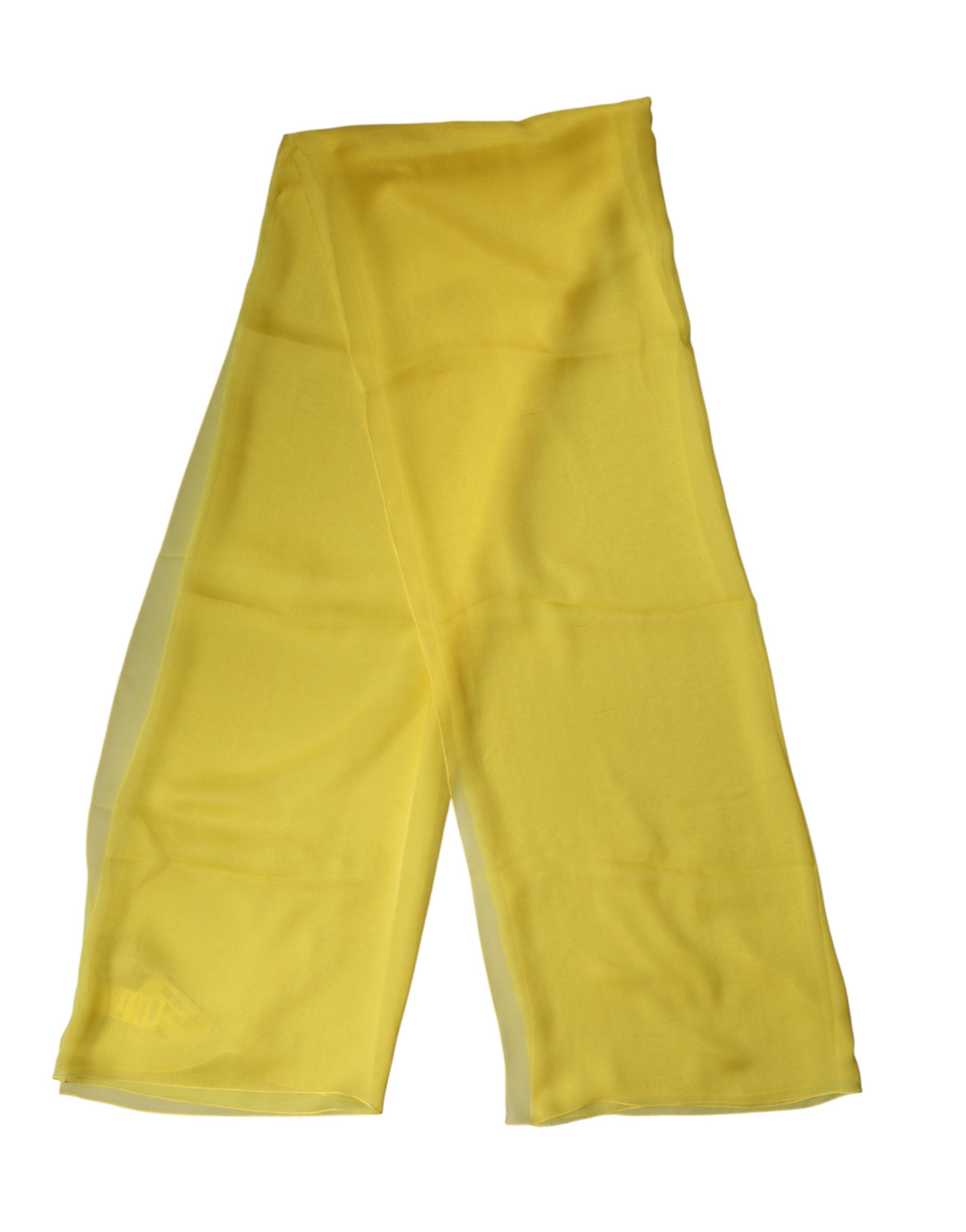 New Dolce & Gabbana Yellow Silk Stole Neck Wrap Shawl Men 200cm x 130cm Scarf