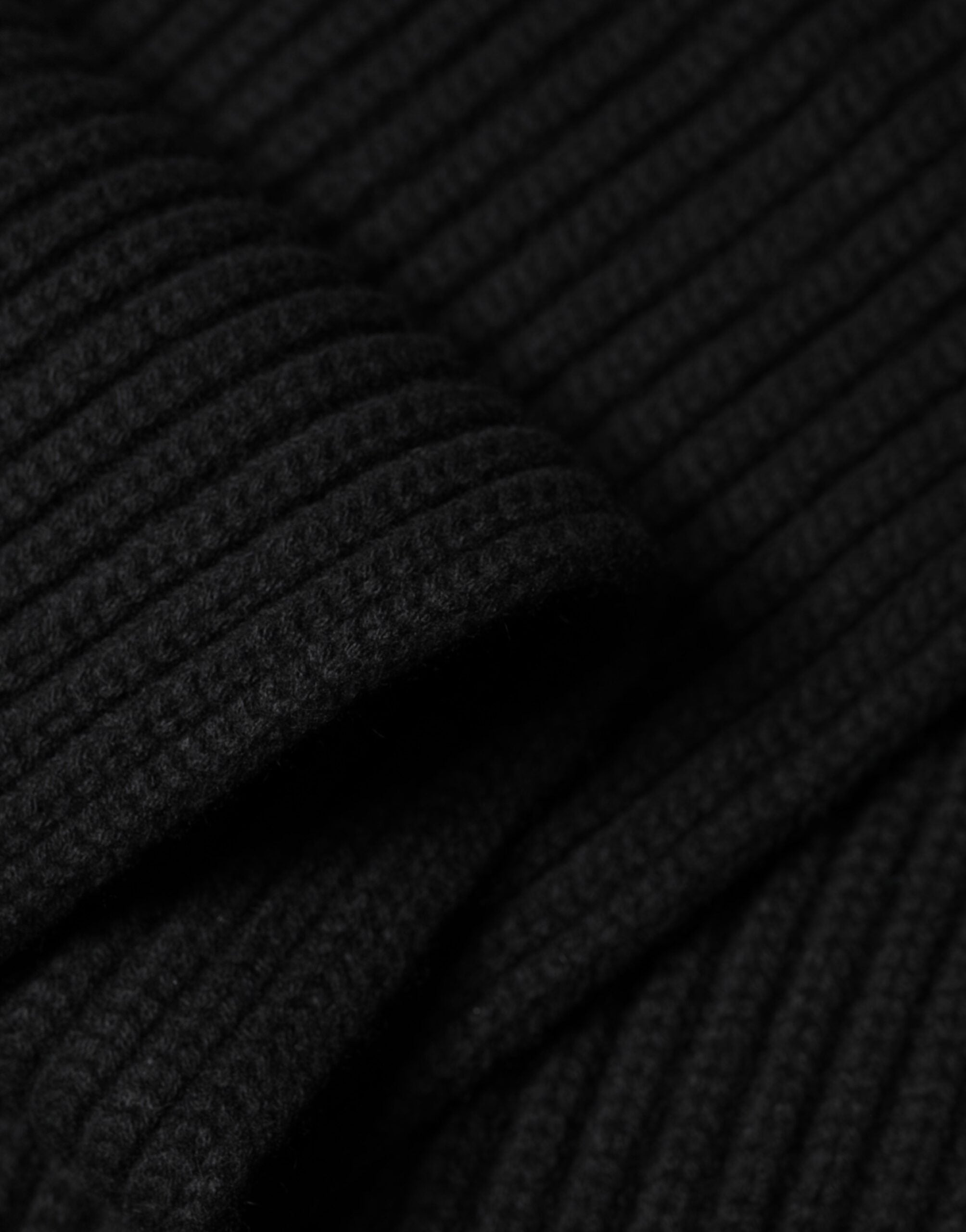 Dolce & Gabbana Black Cashmere Knit Neck Wrap Shawl 202cm x 26cm Scarf