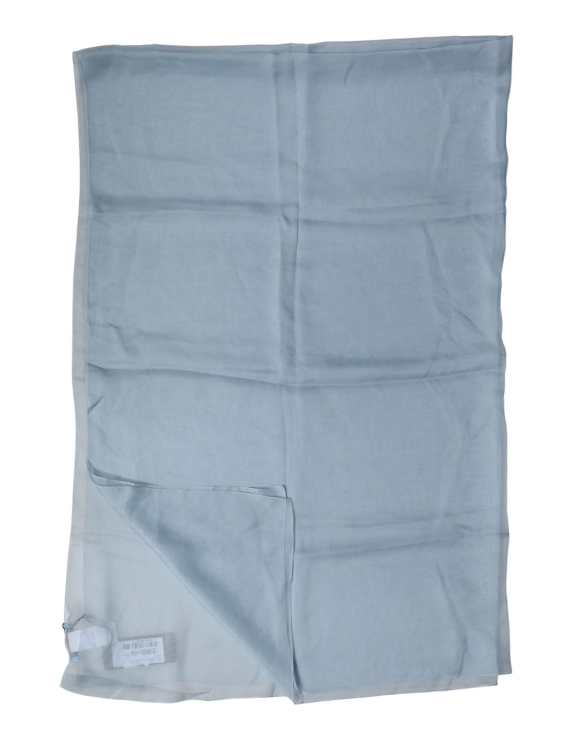 New Dolce & Gabbana Light Blue Silk Stole Neck Wrap Shawl 200cm x 130cm Scarf