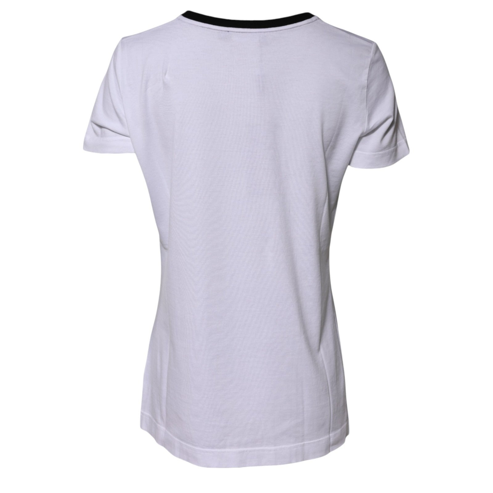 New Dolce & Gabbana White Eleganza Cotton Crew Neck Tee T-shirt