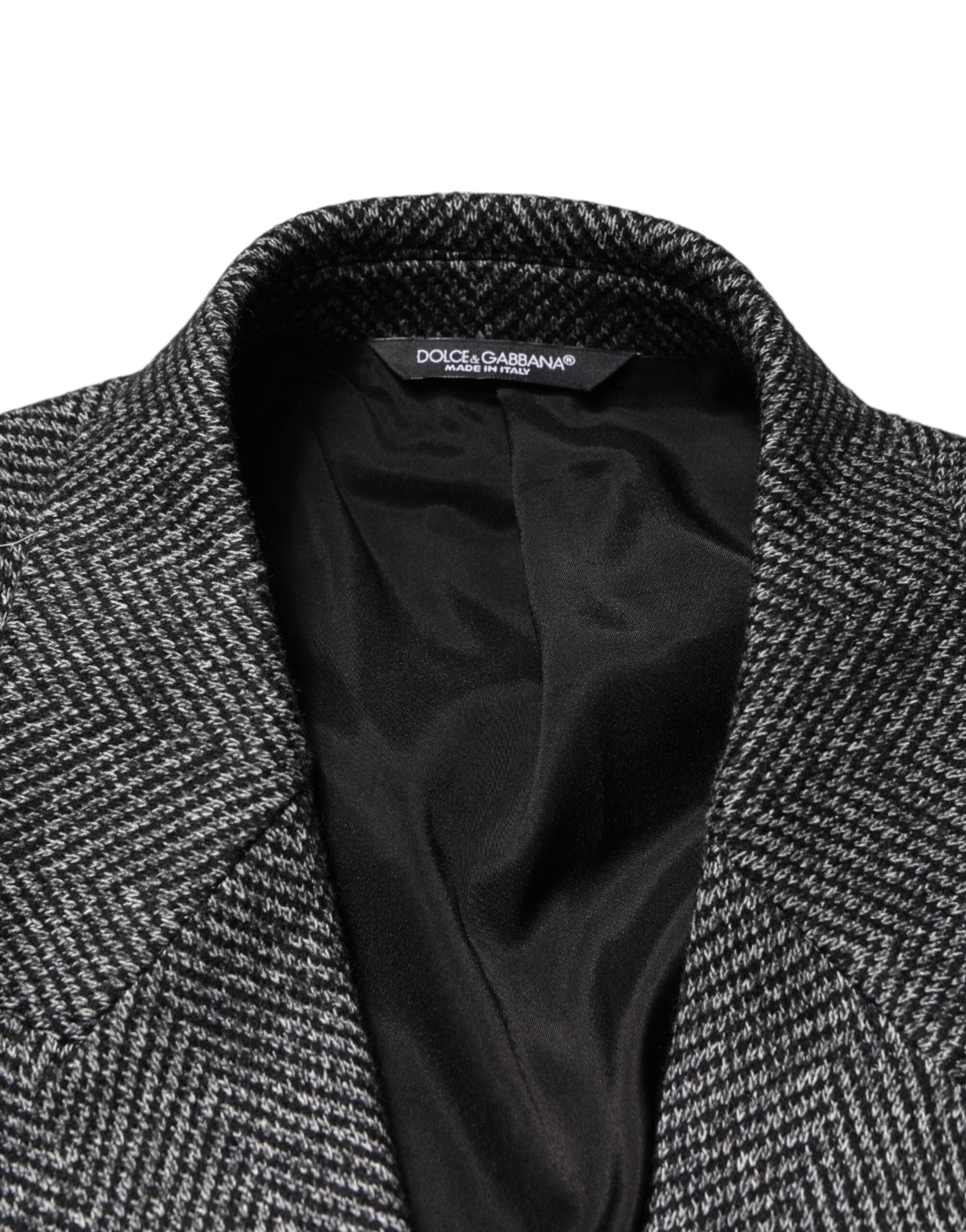 New Dolce & Gabbana Gray Wool Blend Long Trench Coat Men Jacket