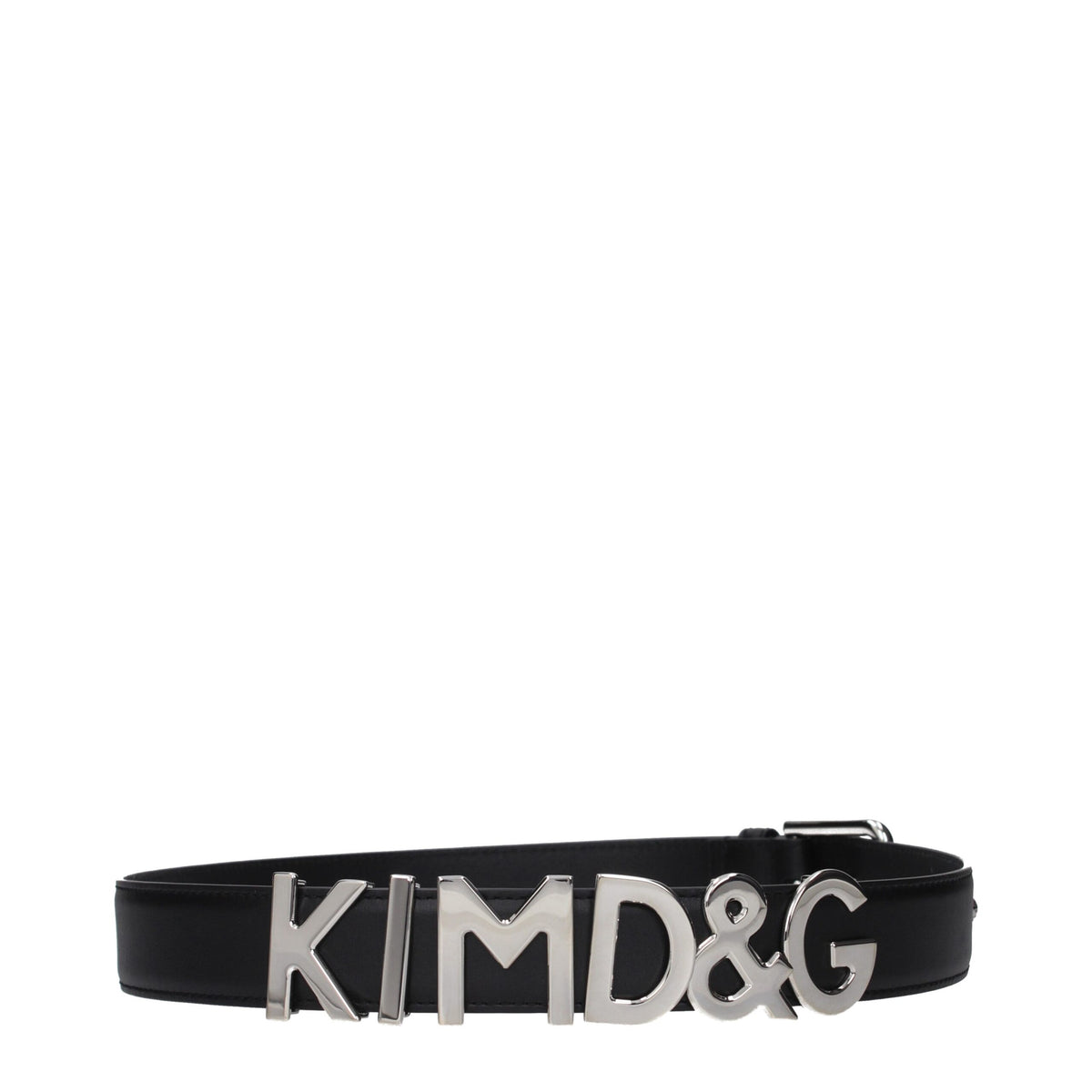 New Dolce & Gabbana Black Leather Regular Belt