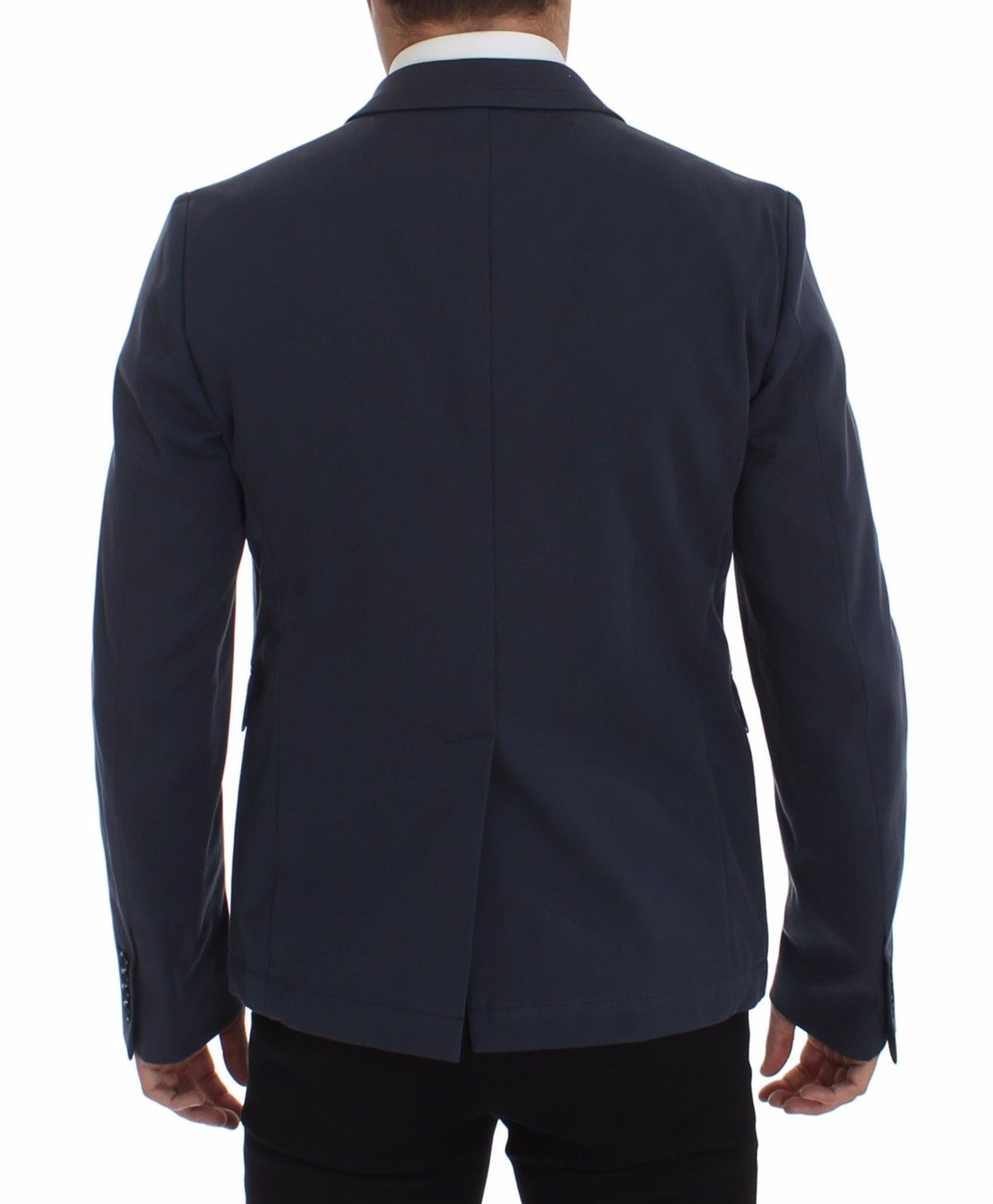 New Dolce & Gabbana Blue Cotton Stretch Casual Blazer