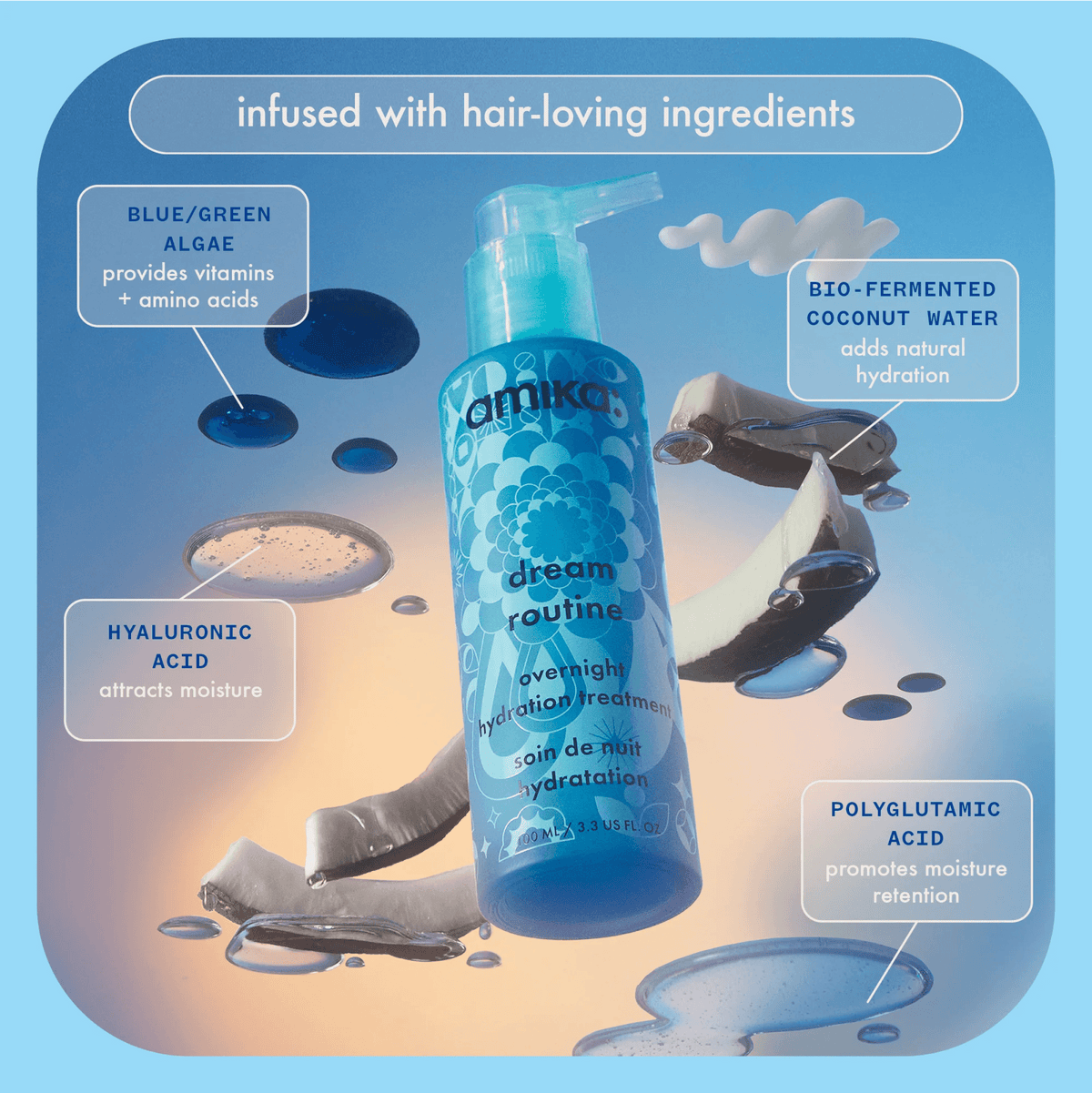 Amikadreamroutineovernighthydratinghairmaskingredients - PreLoved & Luxe