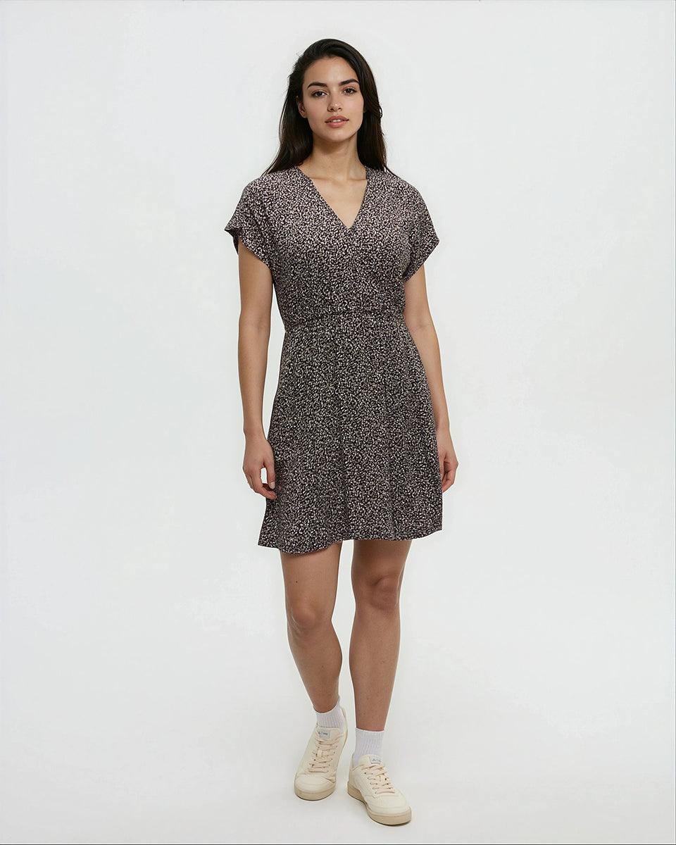 Black-EcoWoven-Crepe-Wrap-Front-Dress-TCW5704-6186_1 - PreLoved & Luxe